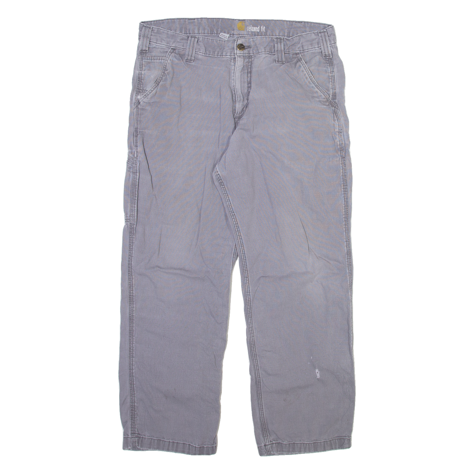 CARHARTT Mens Trousers Grey Relaxed Straight W36 L27 Refurbished - N/A refurbished available on Cerqular