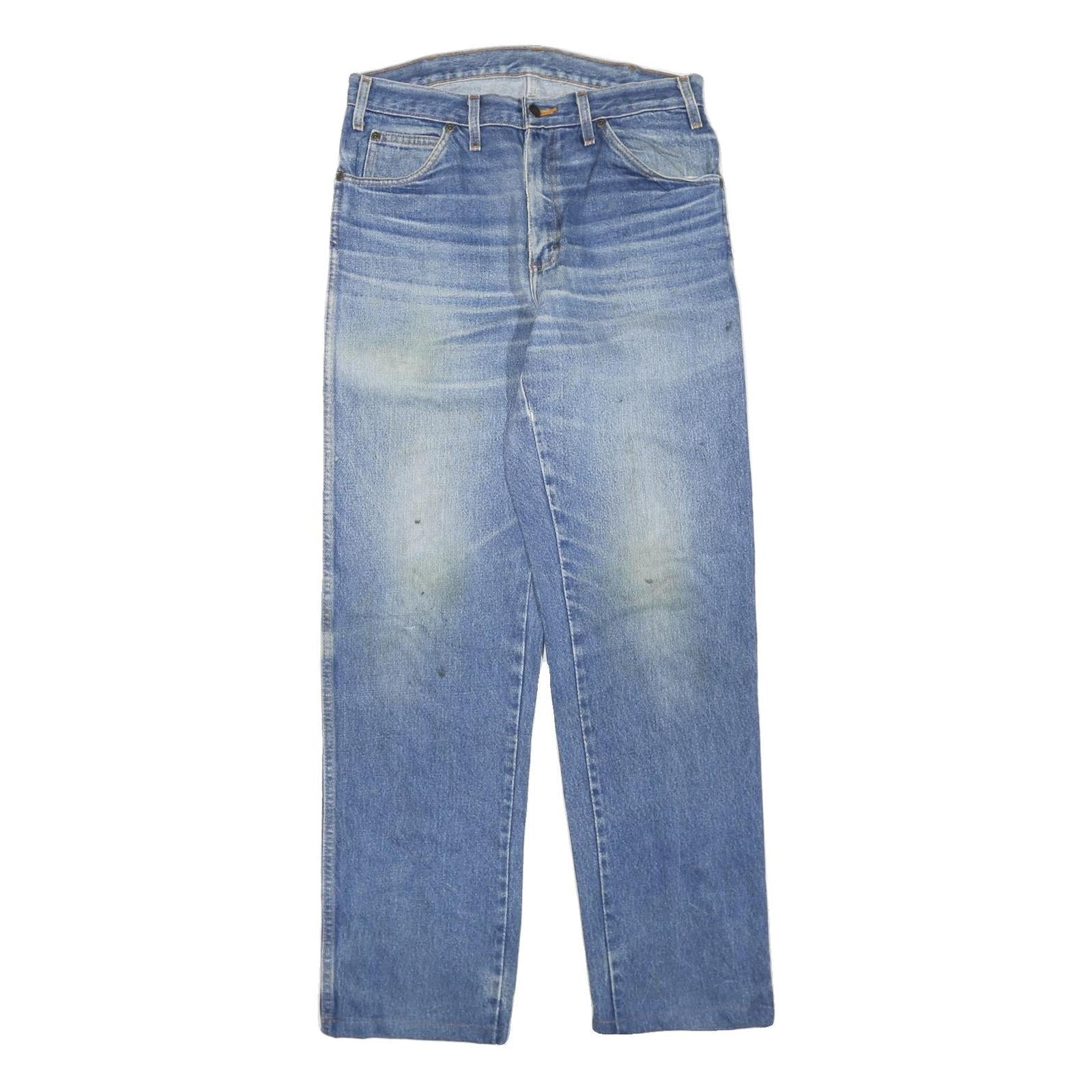 DICKIES Mens Regular Fit Denim Jeans Light Blue W32 L32 Classic Cotton Blend Zip Refurbished - N/A refurbished available on Cerqular