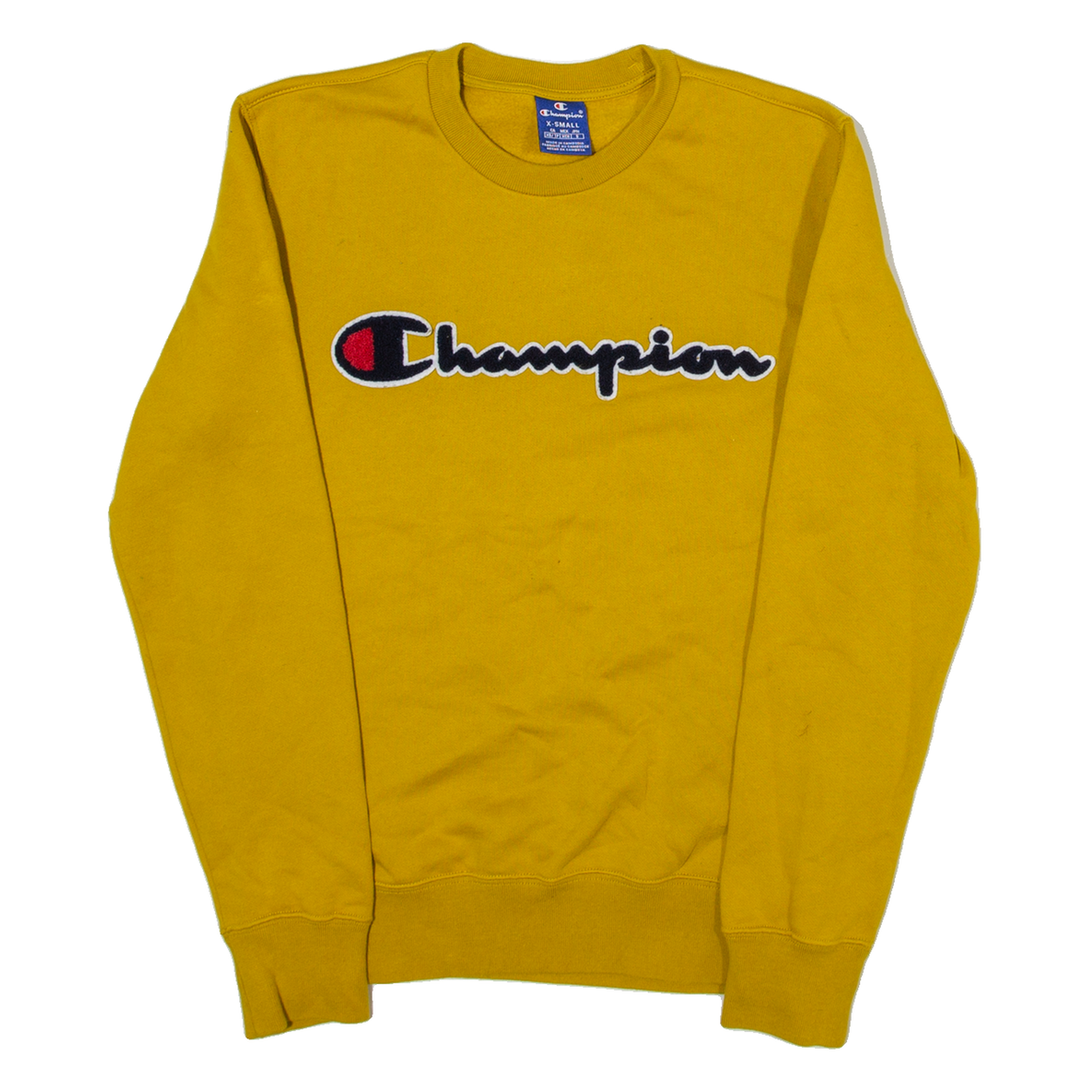CHAMPION Mens Sweatshirt Yellow XS Refurbished - N/A refurbished available on Cerqular