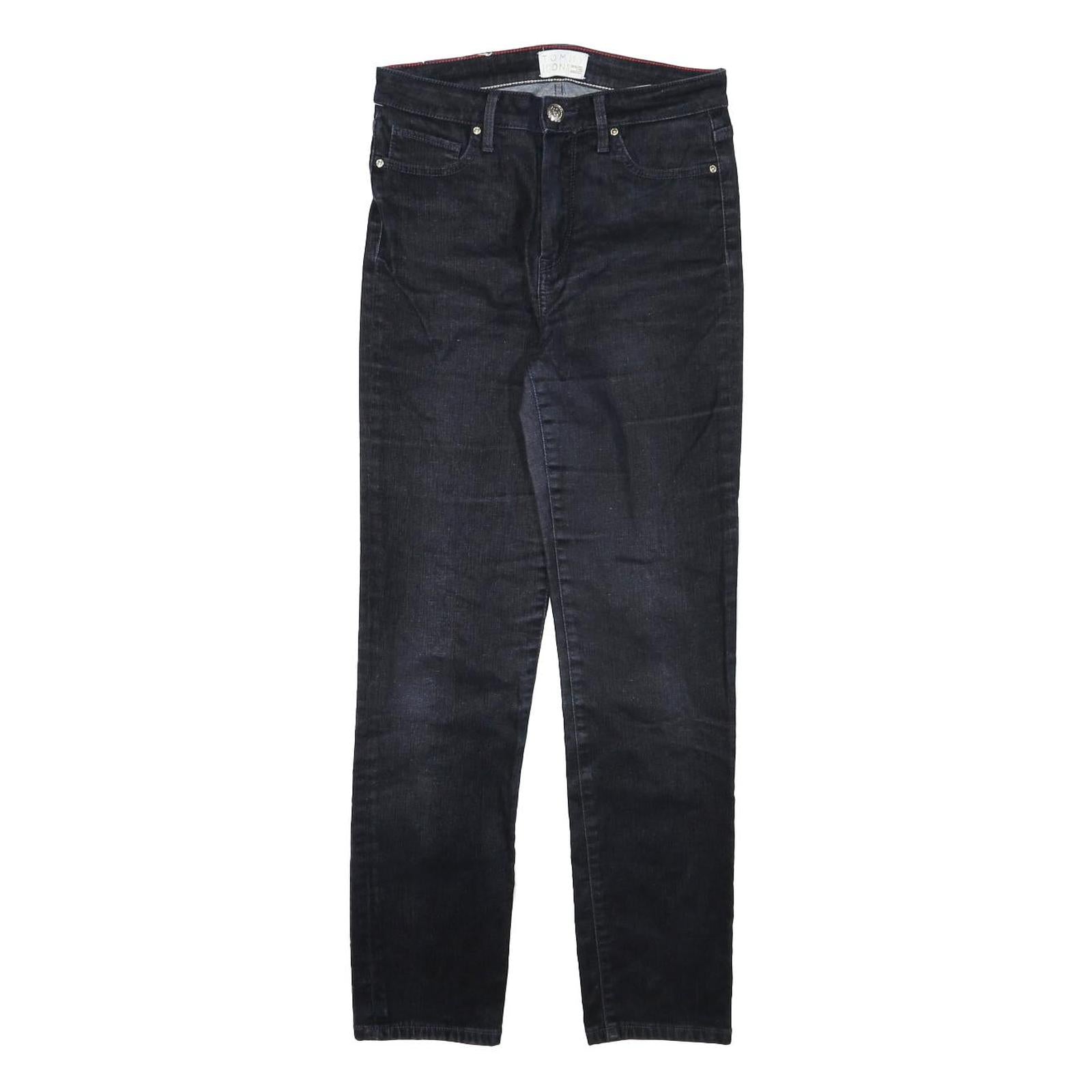 TOMMY HILFIGER Womens Jeans Black Regular Skinny Denim Dark W26 L27 Classic Fit Refurbished - N/A refurbished available on Cerqular