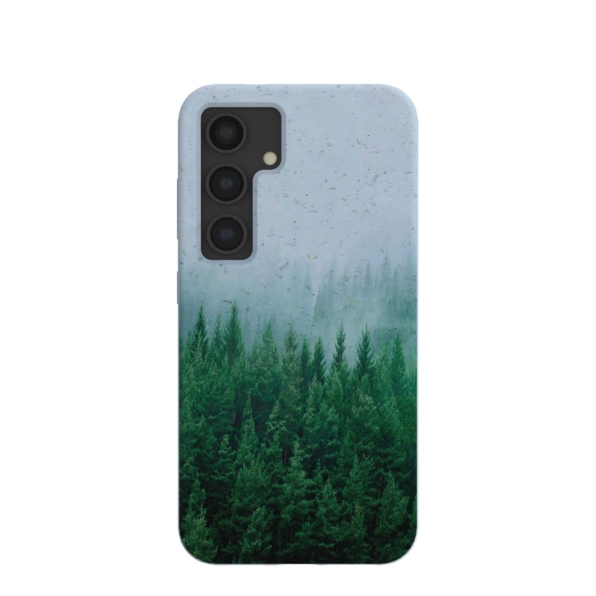 Powder Blue Forest Mist Samsung Galaxy S24 Case Refurbished - Pela Case refurbished available on Cerqular