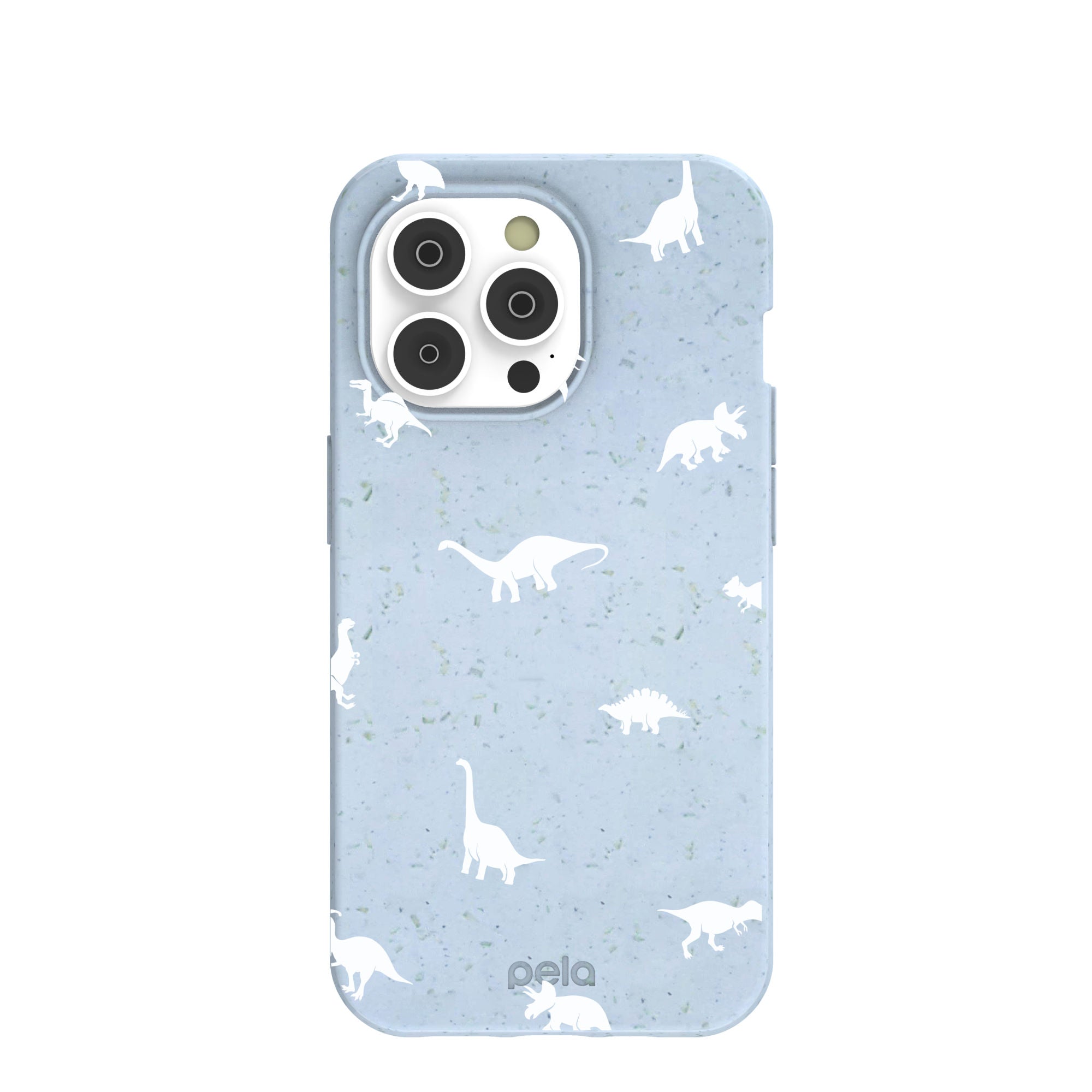 Powder Blue Lil Dinos iPhone 14 Pro Case Refurbished - Pela Case refurbished available on Cerqular