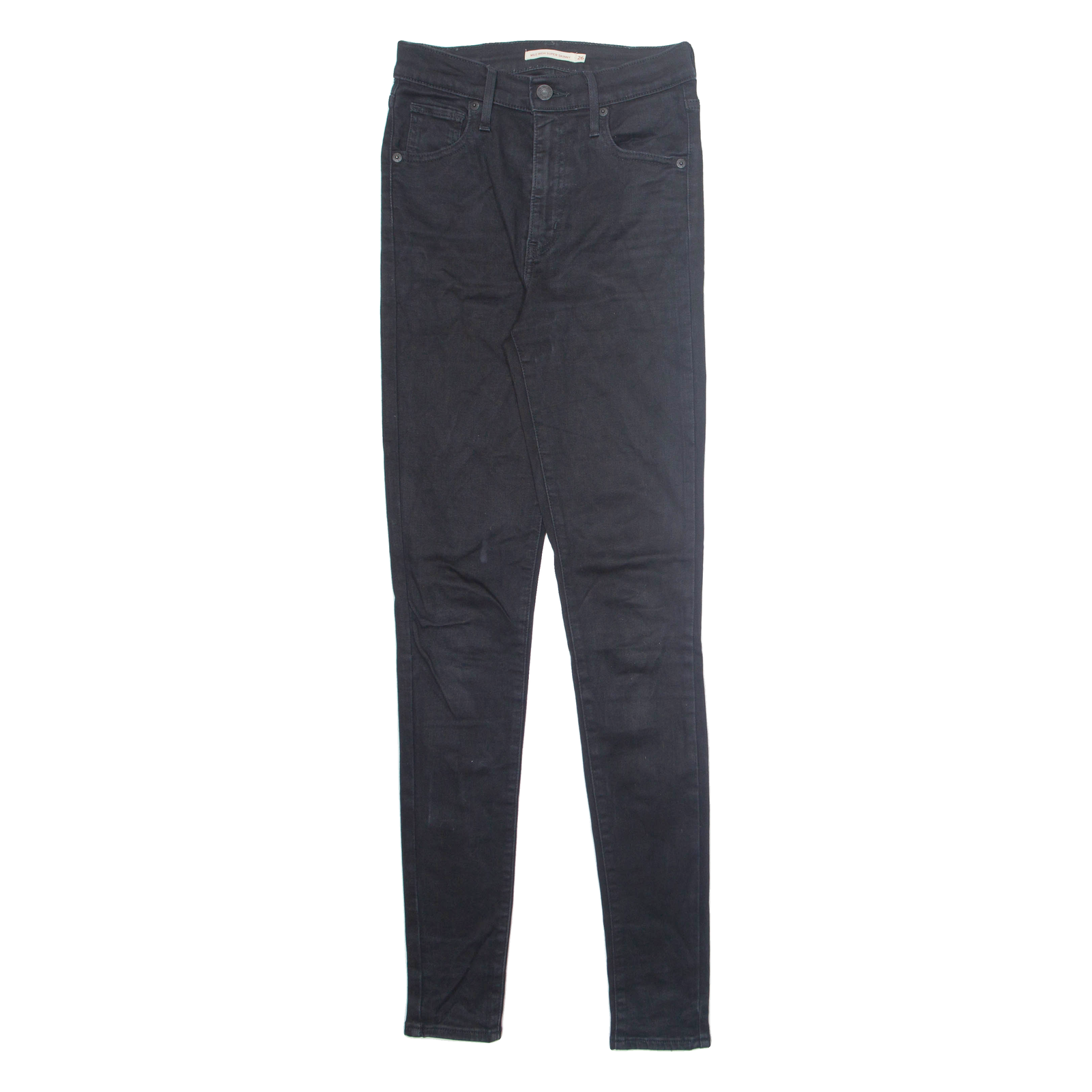 LEVI'S Mile High Womens Jeans Black Regular Skinny W26 L32 Refurbished - N/A refurbished available on Cerqular