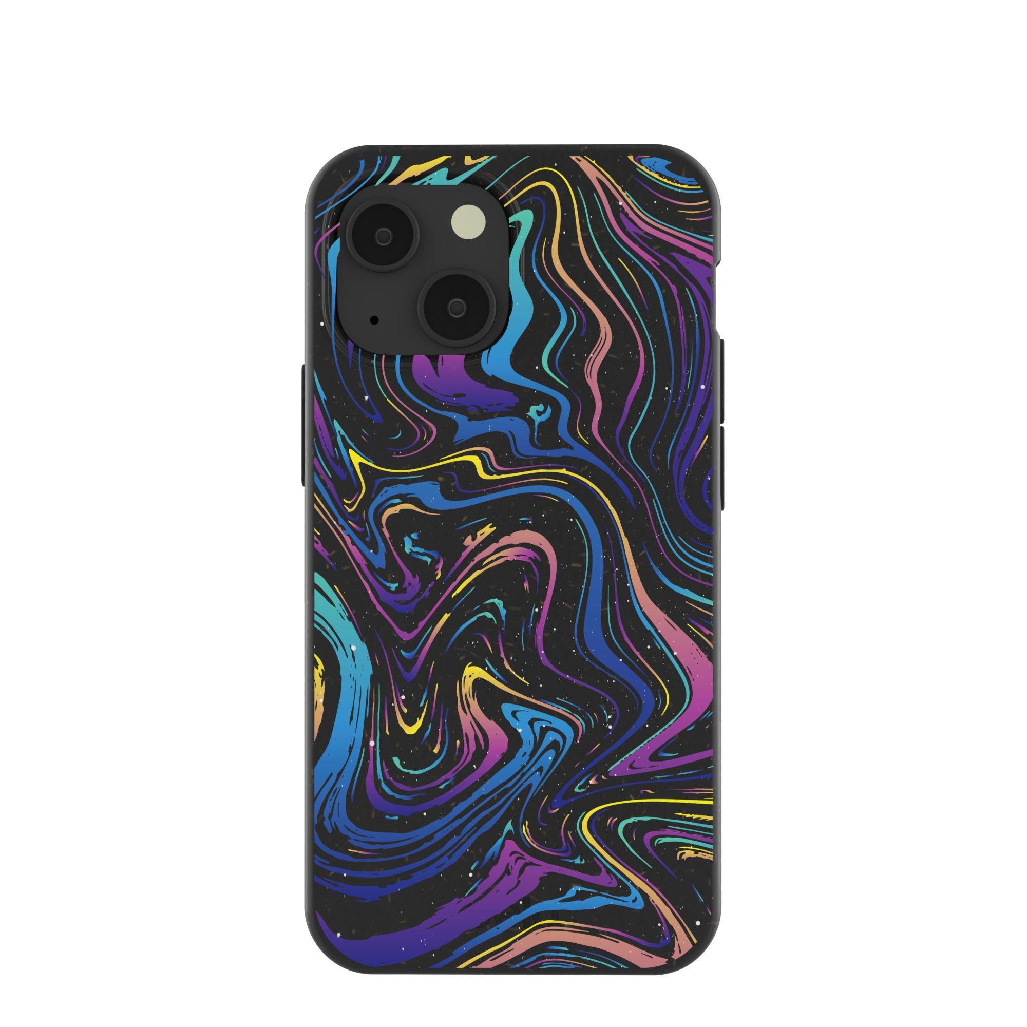 Black Galaxy Swirls iPhone 13 Mini Case Refurbished - Pela Case refurbished available on Cerqular