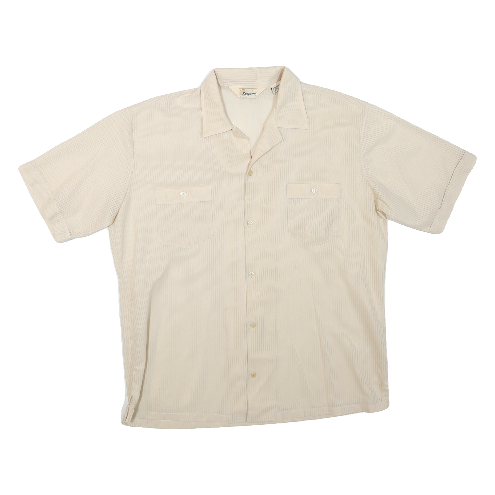 Buy KINGSPORT Mens Cream Regular Fit Short Sleeve Shirt L Lightweight Polyester Refurbished - $19.49 KINGSPORT Mens Cream Regular Fit Short Sleeve Shirt L Lightweight Polyester Refurbished - N/A refurbished available on Cerqular