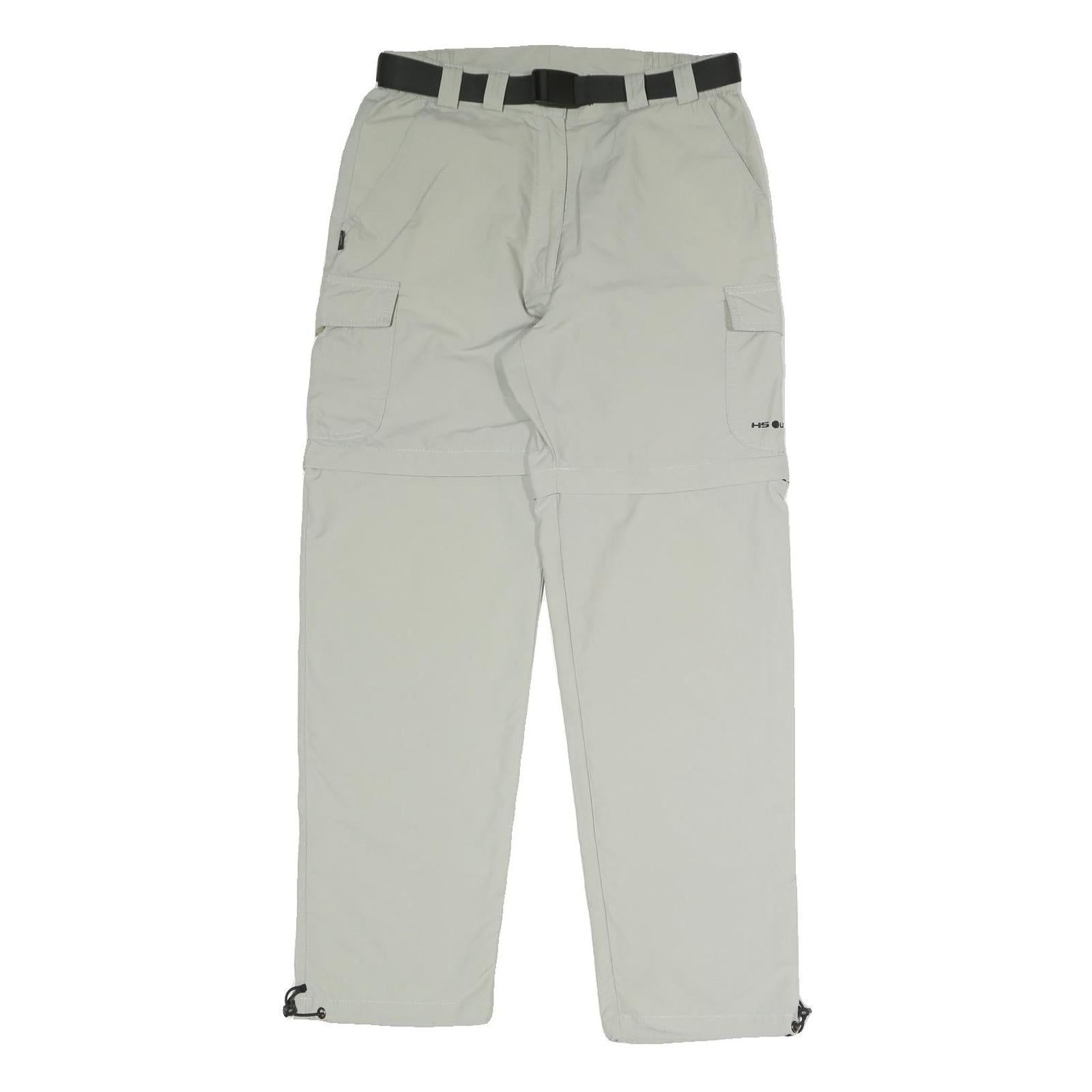 HS OUTERWEAR Womens Relaxed Light Grey Polyester Blend Zip Trousers W30 L30 Refurbished - N/A refurbished available on Cerqular