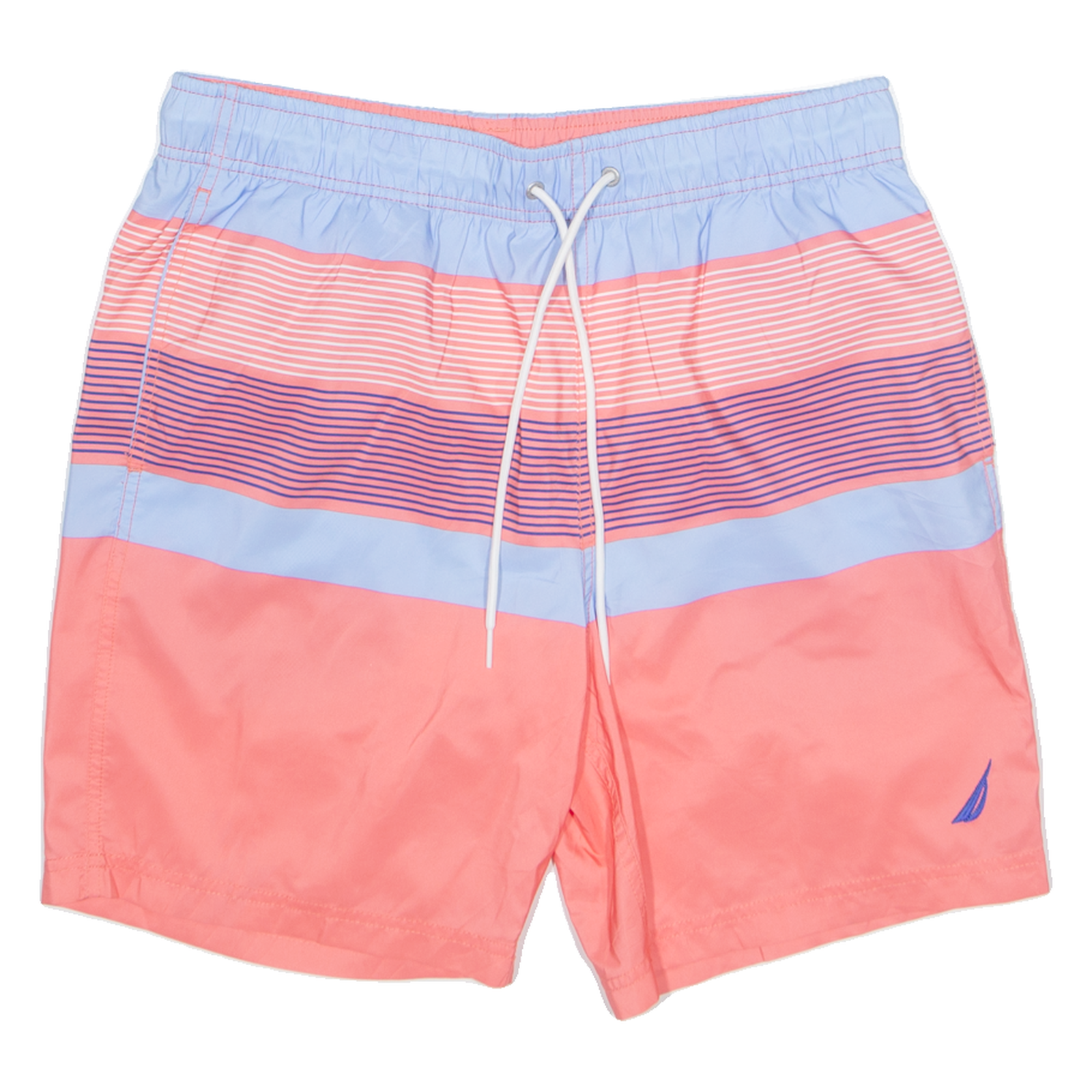 NAUTICA Mesh Lined Mens Swimming Shorts Pink Relaxed Striped M W30 Refurbished - N/A refurbished available on Cerqular
