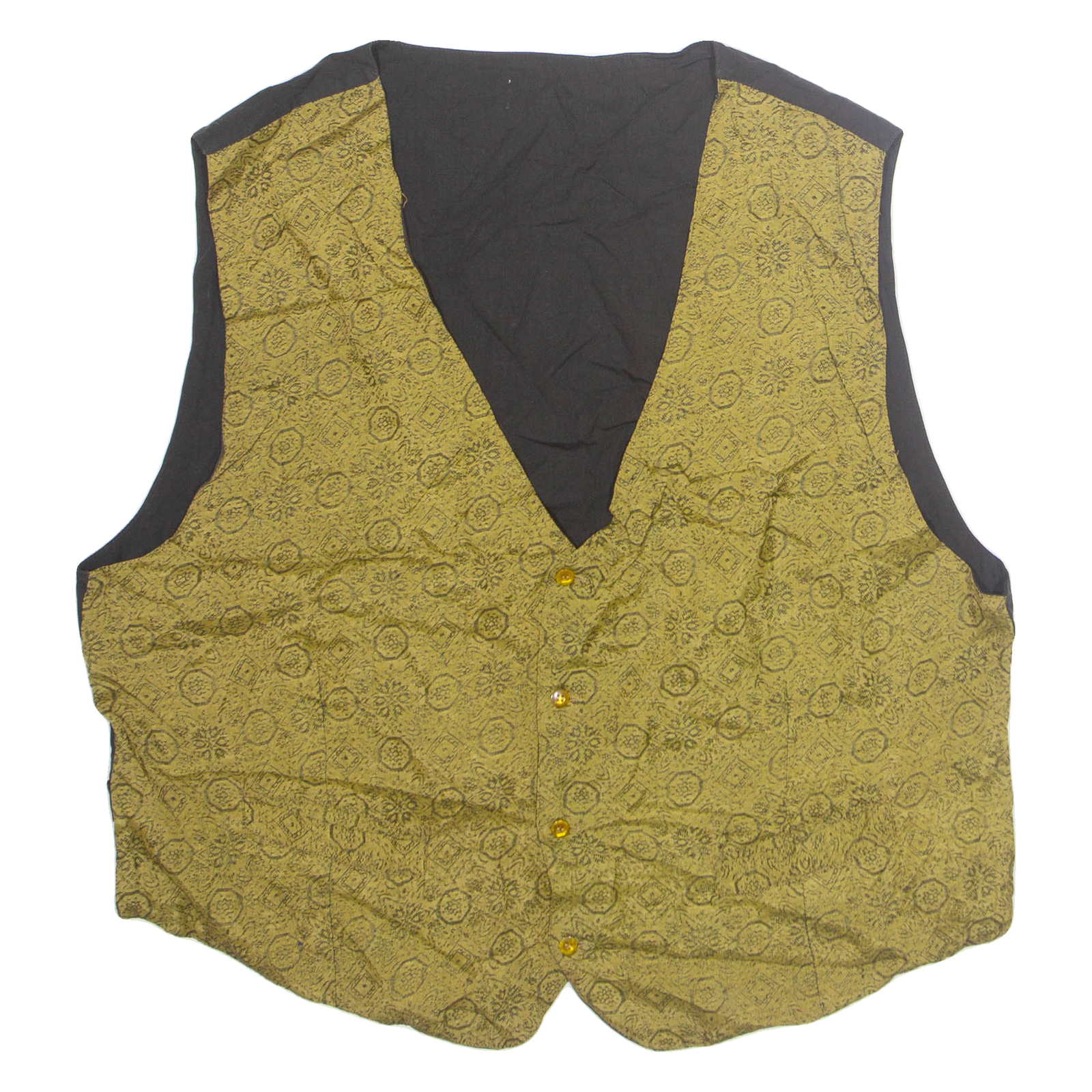 Mens Waistcoat Green Crazy Pattern XL Refurbished - N/A refurbished available on Cerqular
