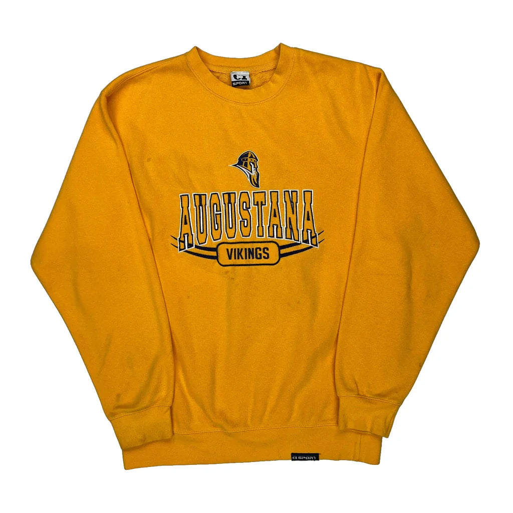 Augustana Vikings Ci Sport College Sweatshirt - XL Yellow Cotton Refurbished - Thrifted (note: this is a term often used to describe second- refurbished available on Cerqular