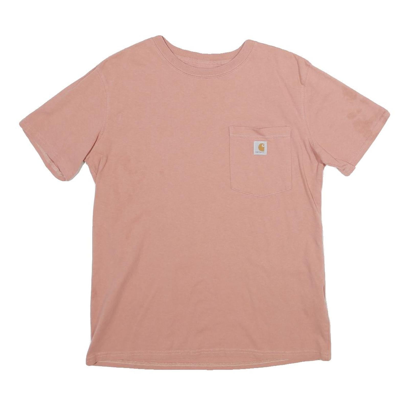 CARHARTT Womens Pink & Beige Graphic T-Shirt M Short Sleeve Crew Neck Pocket Refurbished - N/A refurbished available on Cerqular