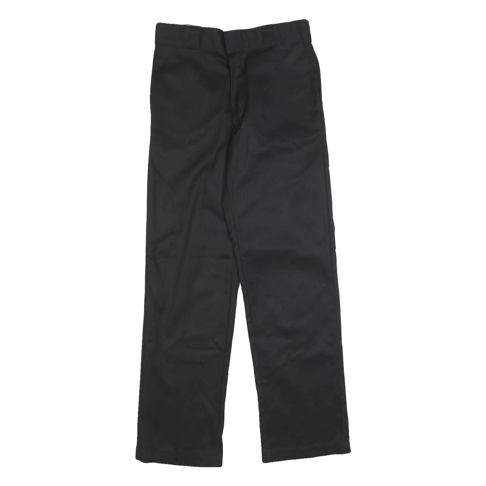 DICKIES Mens Black Regular Fit Straight Cotton Blend Trousers W30 L32 Workwear Refurbished - N/A refurbished available on Cerqular