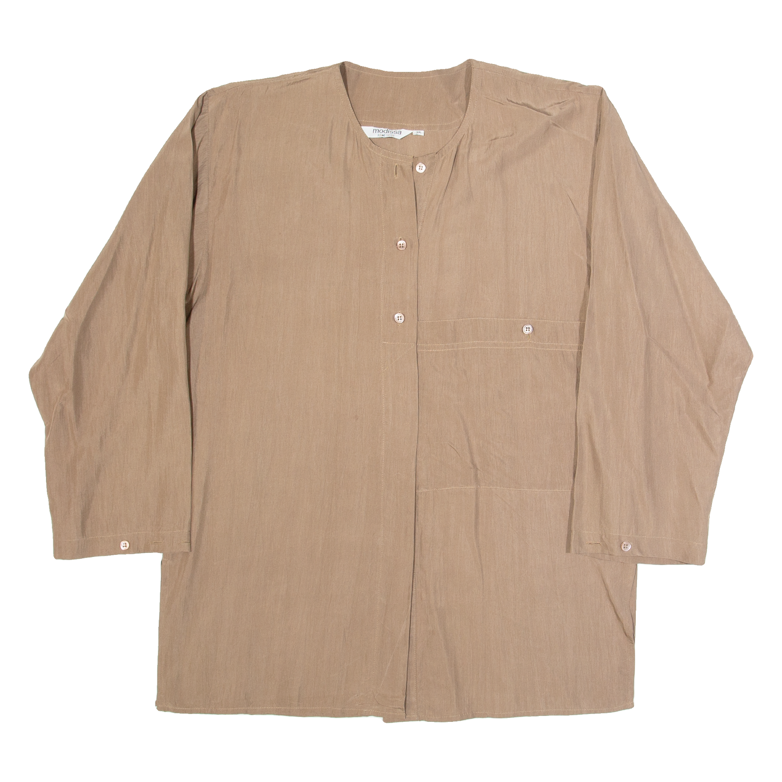 MODISSA Womens Blouse Brown Long Sleeve L Refurbished - N/A refurbished available on Cerqular