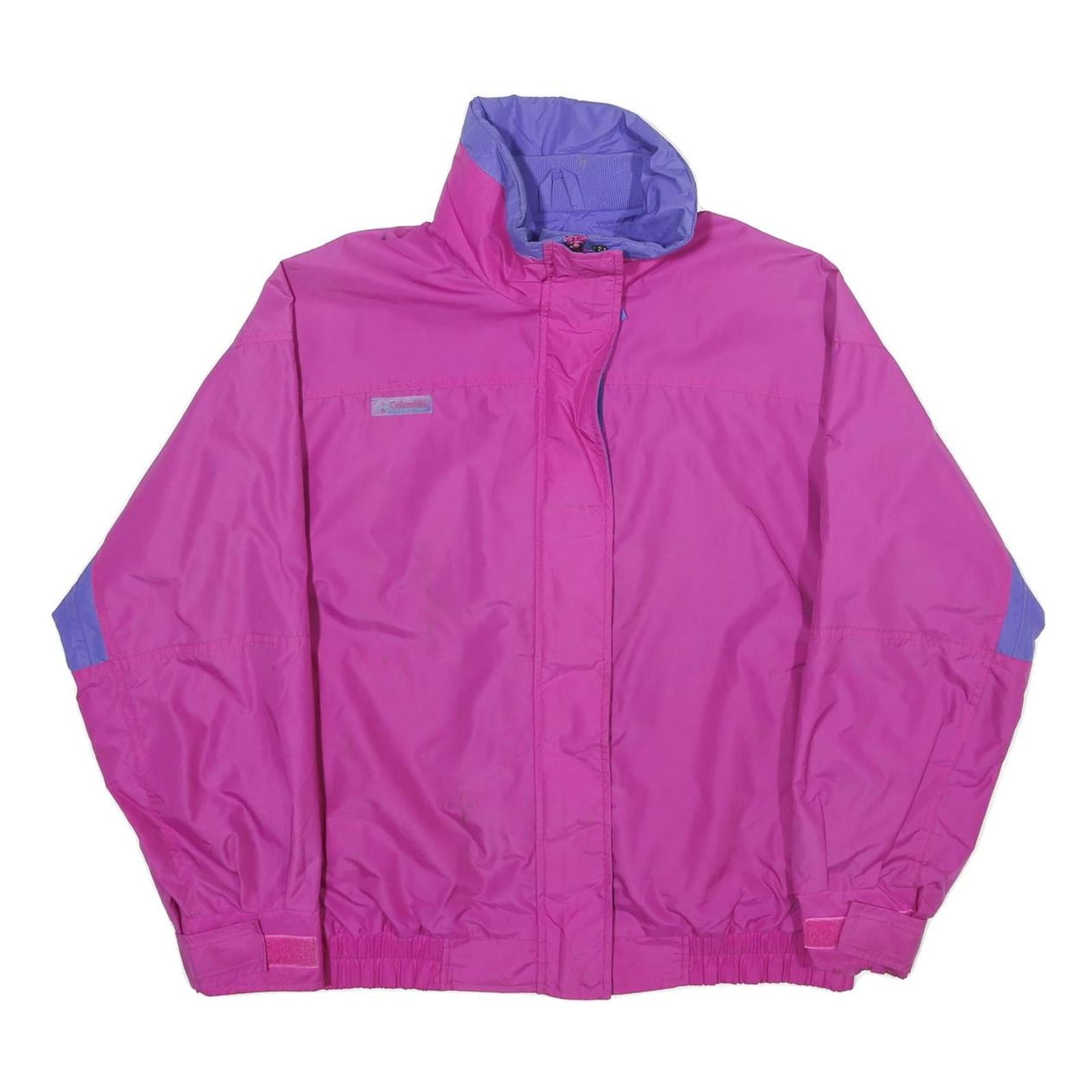 COLUMBIA Womens Pink & Purple Outdoor Jacket L Nylon Plain Zip Bugaboo Refurbished - N/A refurbished available on Cerqular