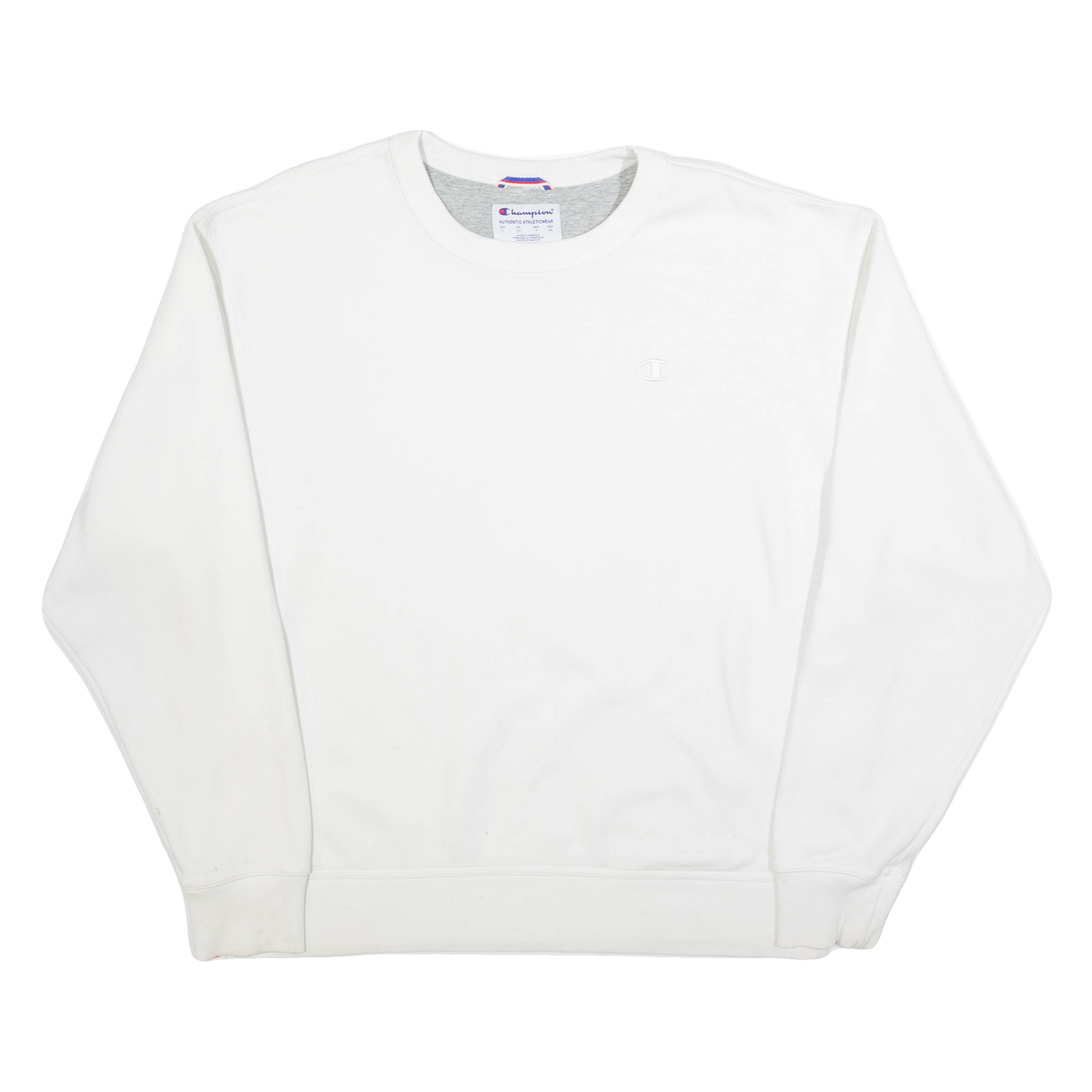 CHAMPION Mens Sweatshirt White L Refurbished - N/A refurbished available on Cerqular