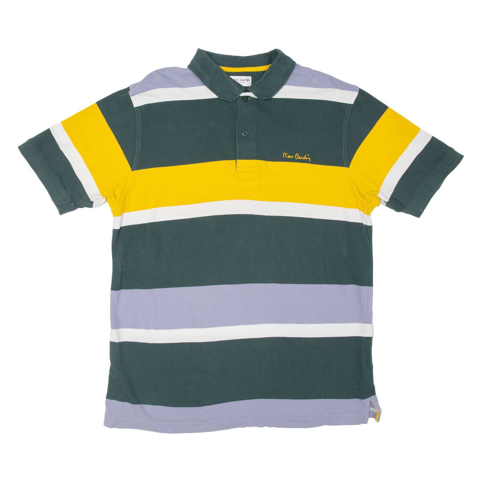 PIERRE CARDIN Mens Polo Shirt Green Striped 2XL Refurbished - N/A refurbished available on Cerqular