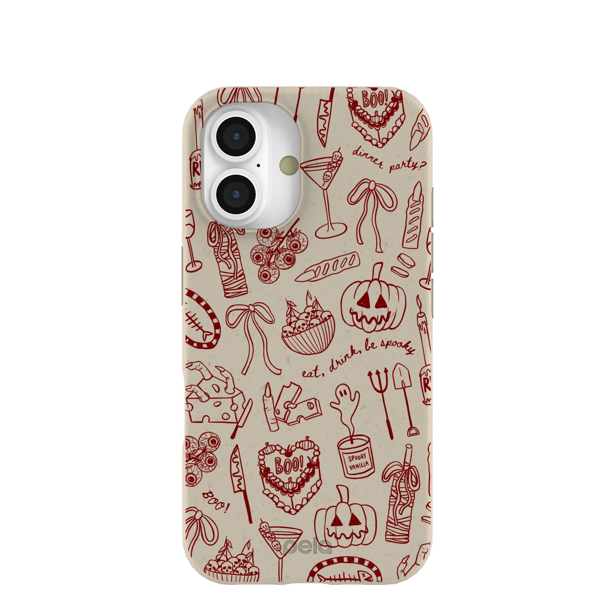 London Fog Spooky Dinner Party iPhone 16 Case Refurbished - Pela Case refurbished available on Cerqular