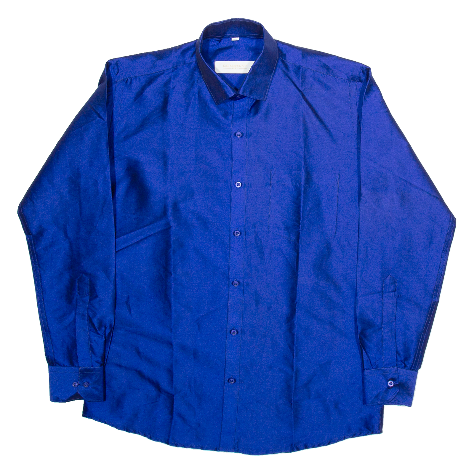 CONSTANT Mens Plain Shirt Blue Long Sleeve L Refurbished - N/A refurbished available on Cerqular