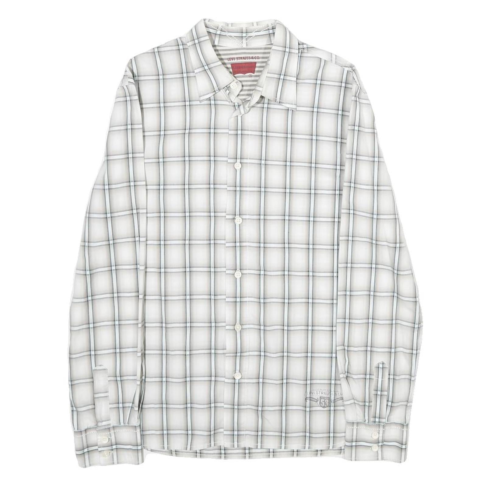 Buy LEVI'S Mens White & Grey Check Shirt S Cotton Long Sleeve Casual Refurbished - $35.09 LEVI'S Mens White & Grey Check Shirt S Cotton Long Sleeve Casual Refurbished - N/A refurbished available on Cerqular