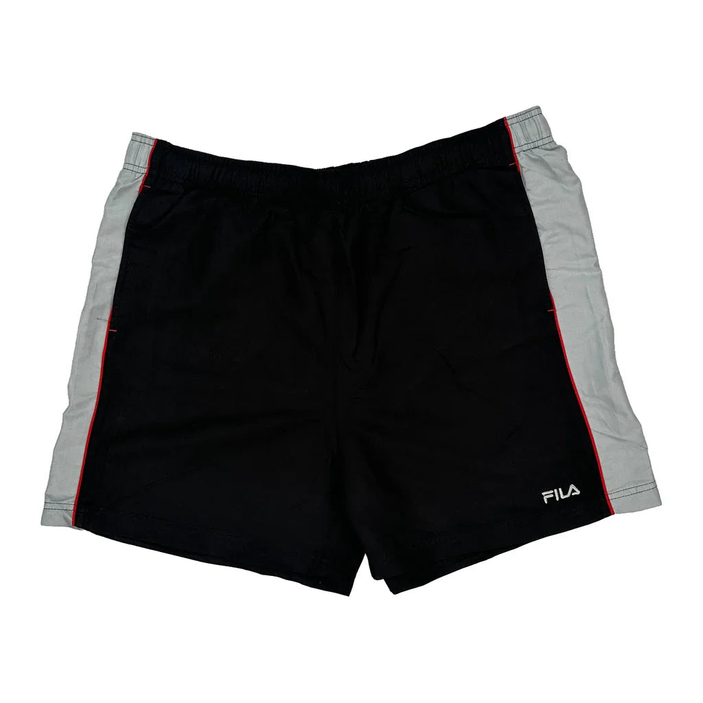 Fila Sport Shorts - XL Black Polyester Refurbished - Thrifted (note: this is a term often used to describe second- refurbished available on Cerqular
