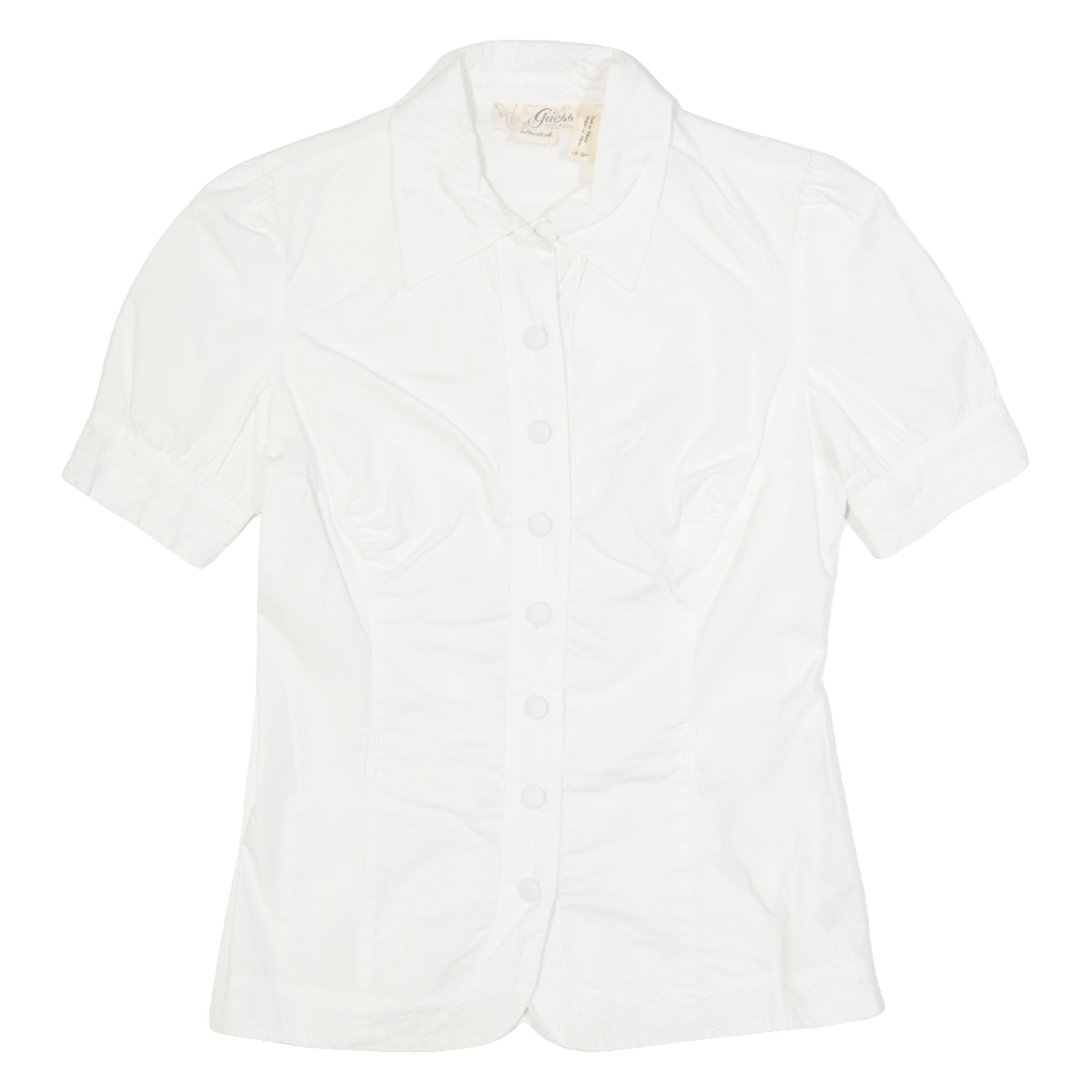 GUESS Womens Shirt White Collared S Refurbished - N/A refurbished available on Cerqular