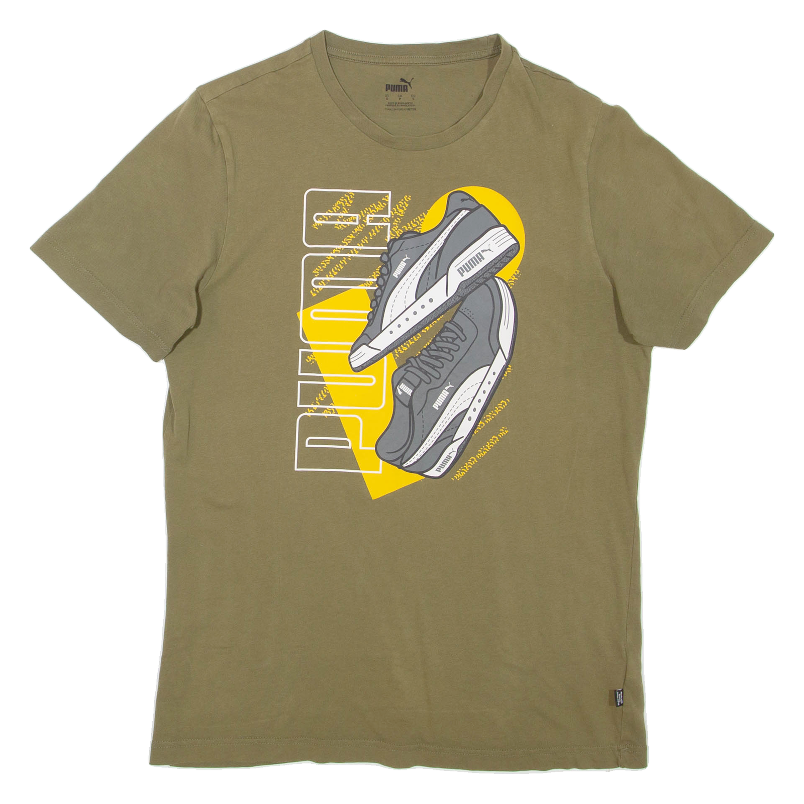 PUMA Mens T-Shirt Green Crew Neck S Refurbished - N/A refurbished available on Cerqular