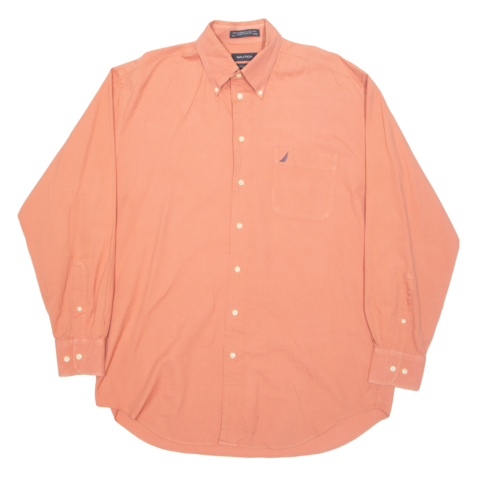 NAUTICA Oxford Mens Plain Shirt Pink Long Sleeve 2XL Refurbished - N/A refurbished available on Cerqular