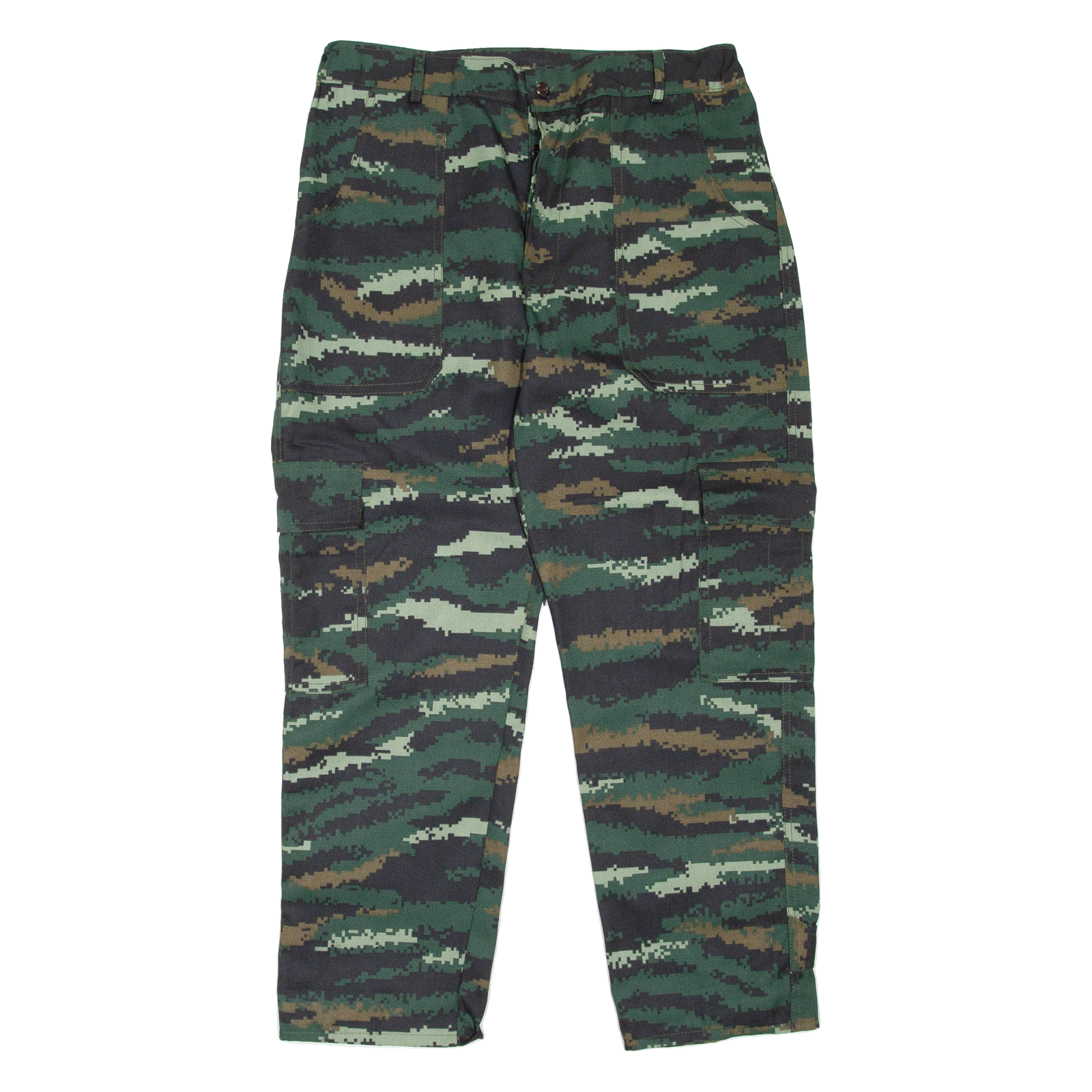Camo Mens Trousers Green Regular Straight W32 L26 Refurbished - N/A refurbished available on Cerqular