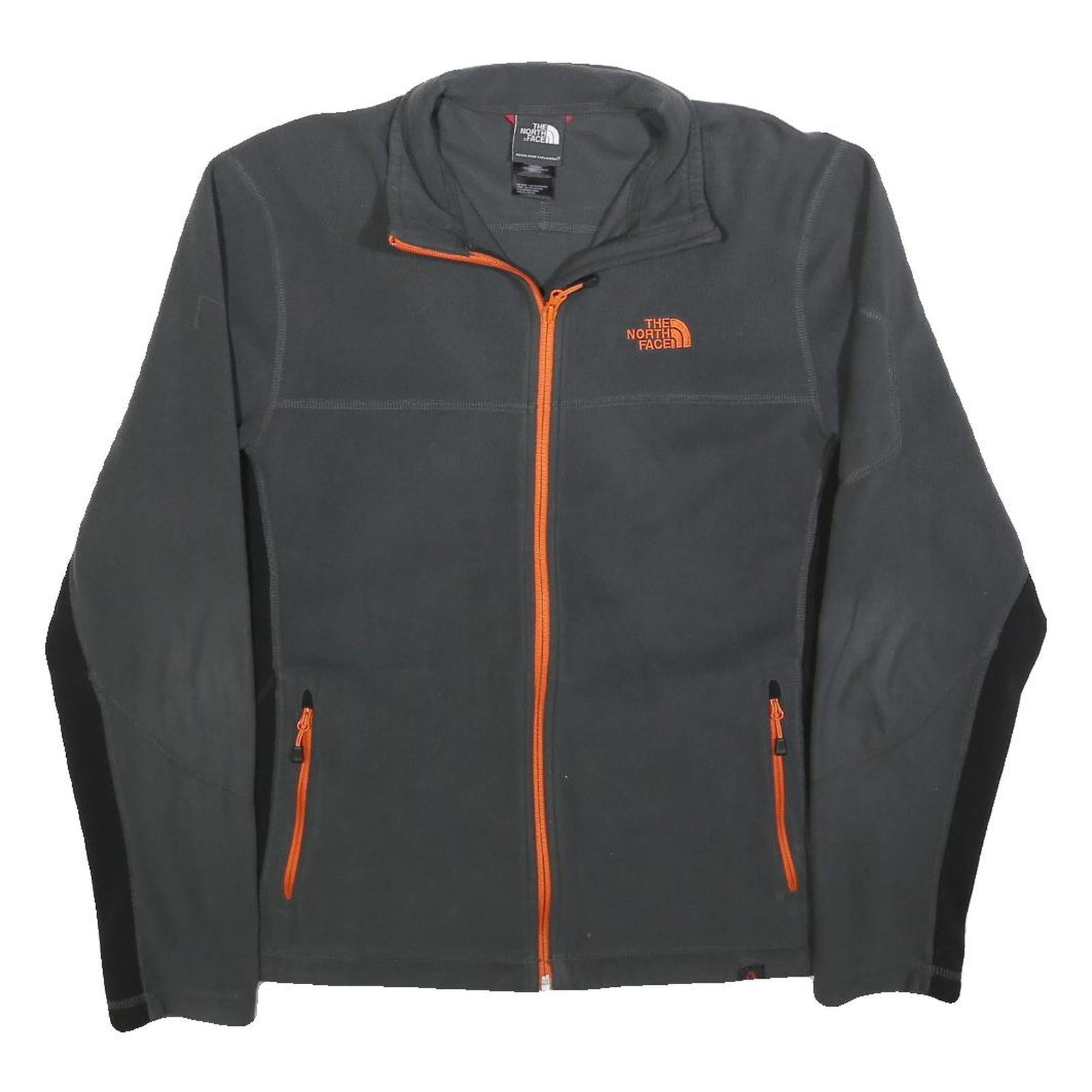 THE NORTH FACE Mens Grey & Orange Zip Jacket L Polyester Lightweight Outdoor Refurbished - N/A refurbished available on Cerqular