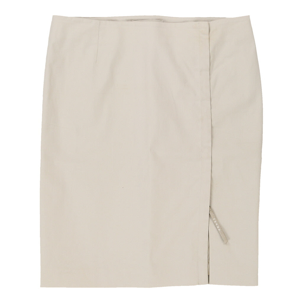 Prada Midi Skirt - 33W UK 14 Beige Cotton Blend | Size: UK 14 Refurbished - N/A (Preloved Designer is not a specific brand, it refurbished available on Cerqular
