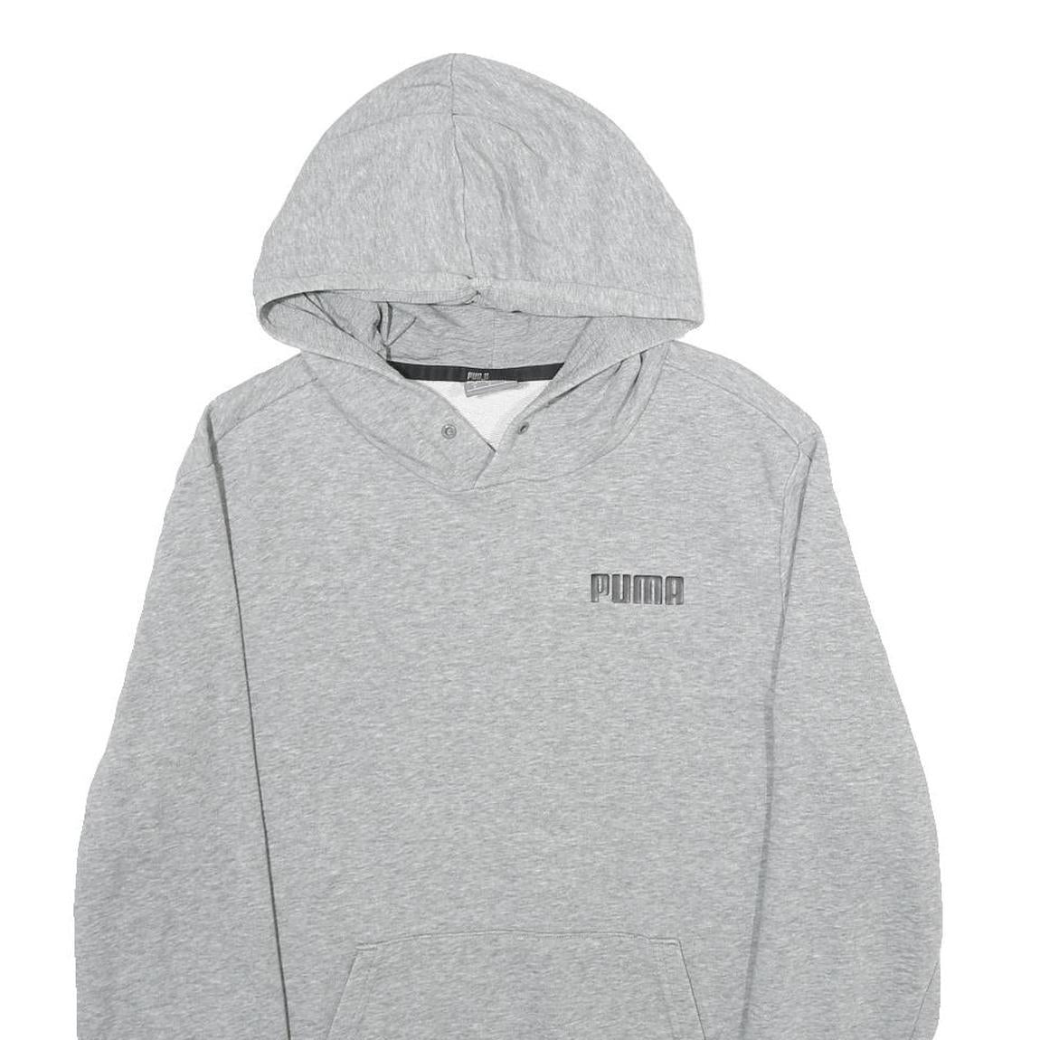 PUMA Mens Grey Hoodie S Cotton Blend Pullover Casual Sports Sweatshirt Refurbished - N/A refurbished available on Cerqular
