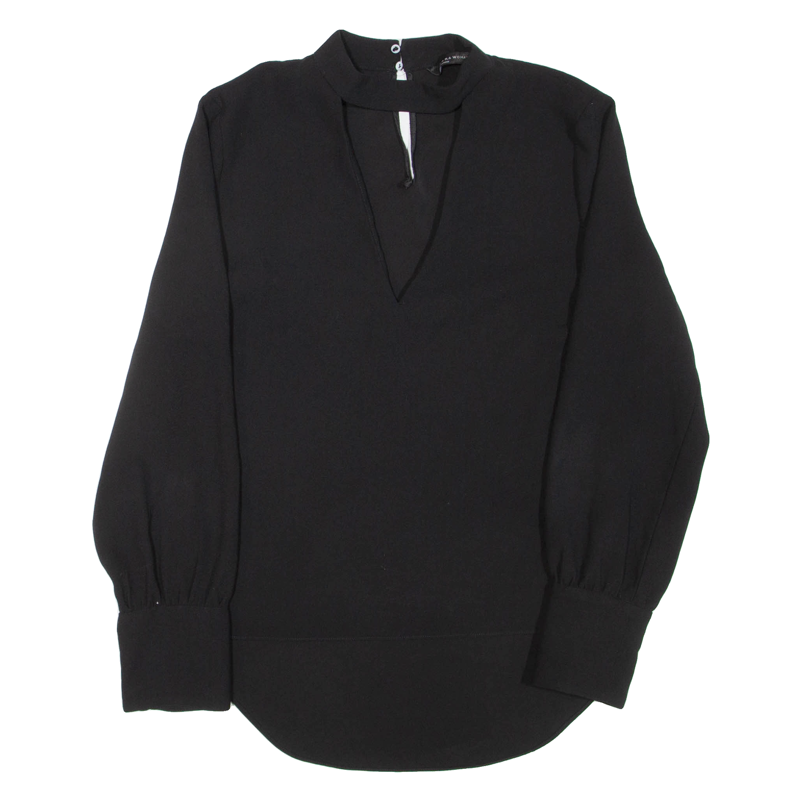 ZARA Womens Blouse Blue V-Neck Long Sleeve L Refurbished - N/A refurbished available on Cerqular