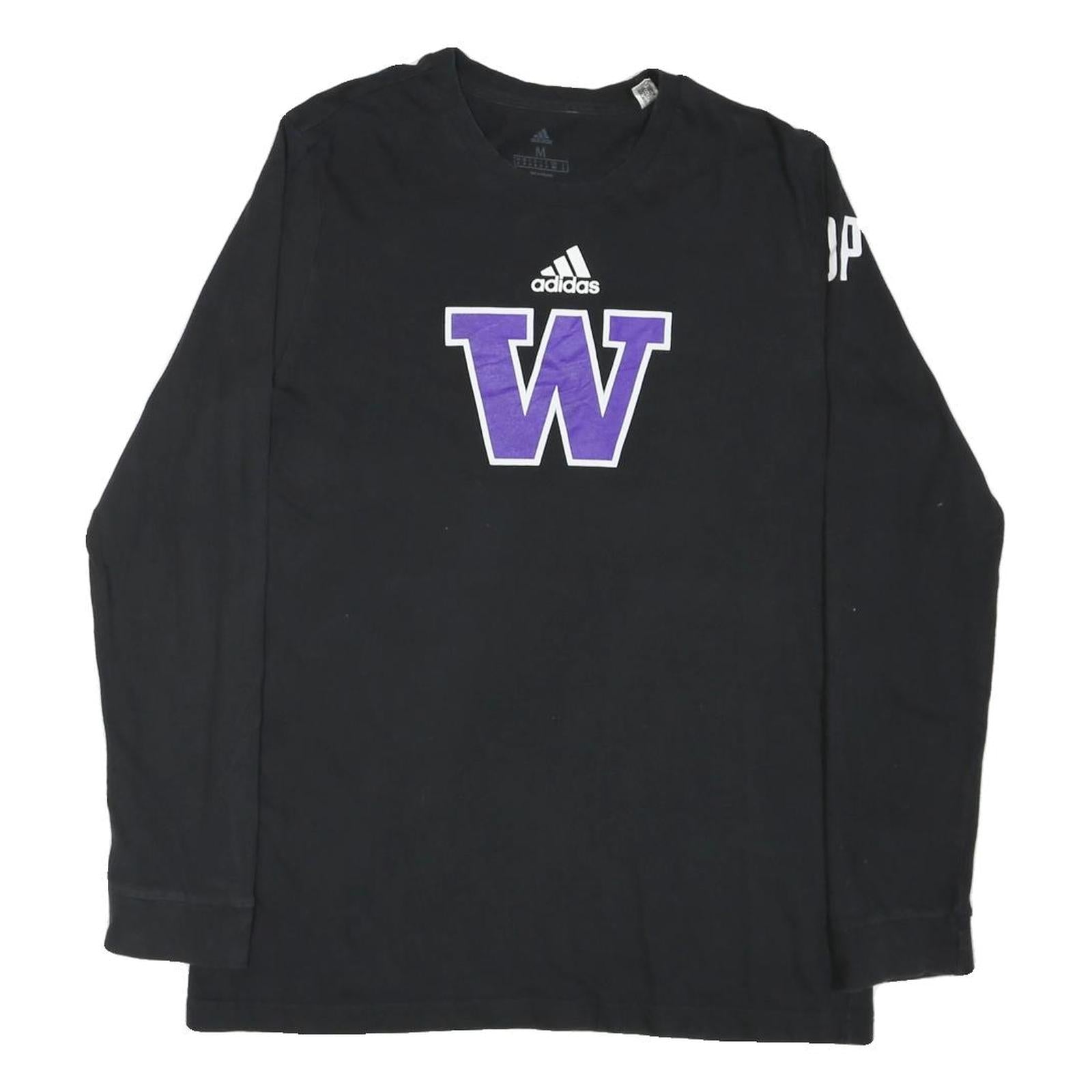 ADIDAS Mens Black & Purple Classic Long Sleeve Crew Neck W T-Shirt M Refurbished - N/A refurbished available on Cerqular