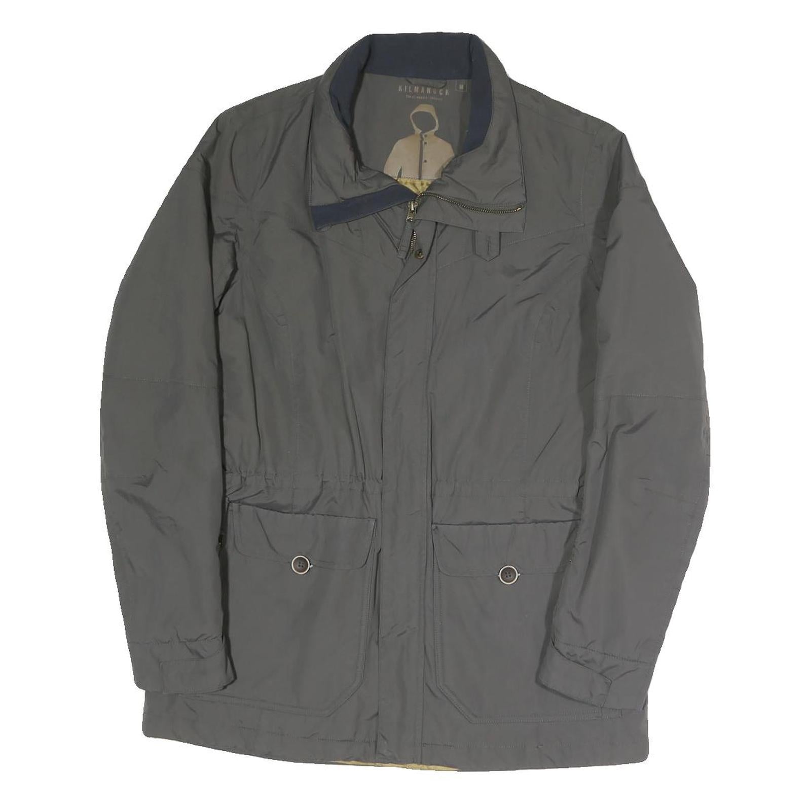 KILMANOCK Womens Grey Outdoor Jacket M Polyester Blend Woven Plain Zip Closure Refurbished - N/A refurbished available on Cerqular