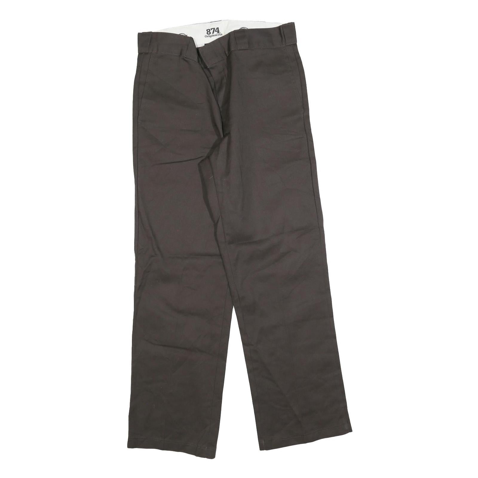 DICKIES Mens Regular Fit Black Cotton Blend Trousers W32 L30 Workwear Zip Refurbished - N/A refurbished available on Cerqular
