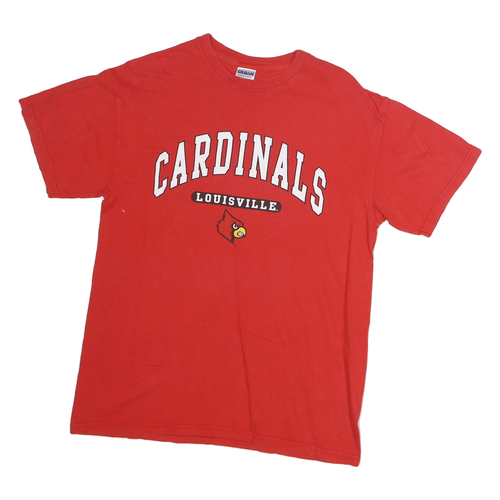 GILDAN Mens Red Cardinals Louisville Graphic T-Shirt M Short Sleeve Crew Neck Refurbished - N/A refurbished available on Cerqular