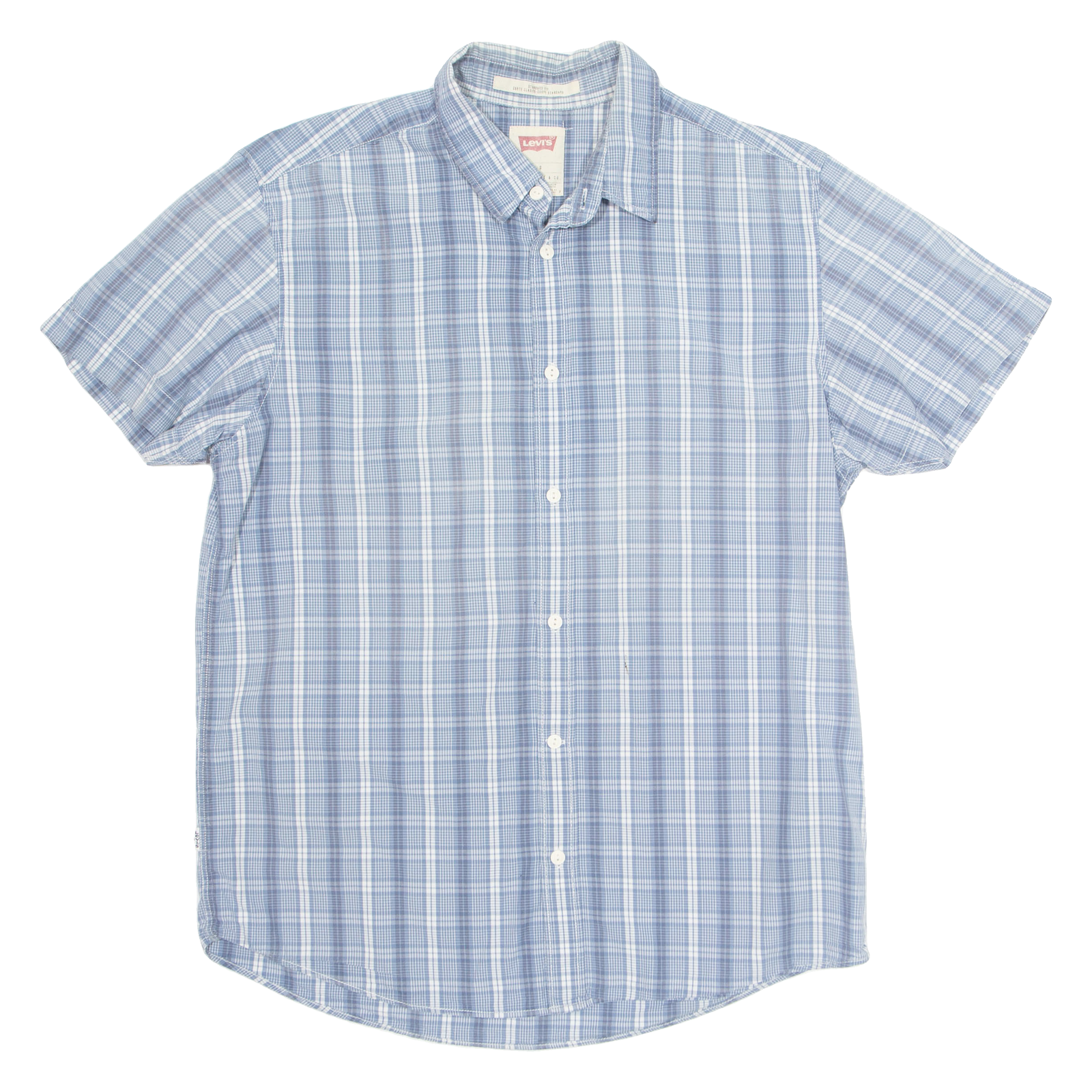 LEVI'S Mens Shirt Blue Check L Refurbished - N/A refurbished available on Cerqular