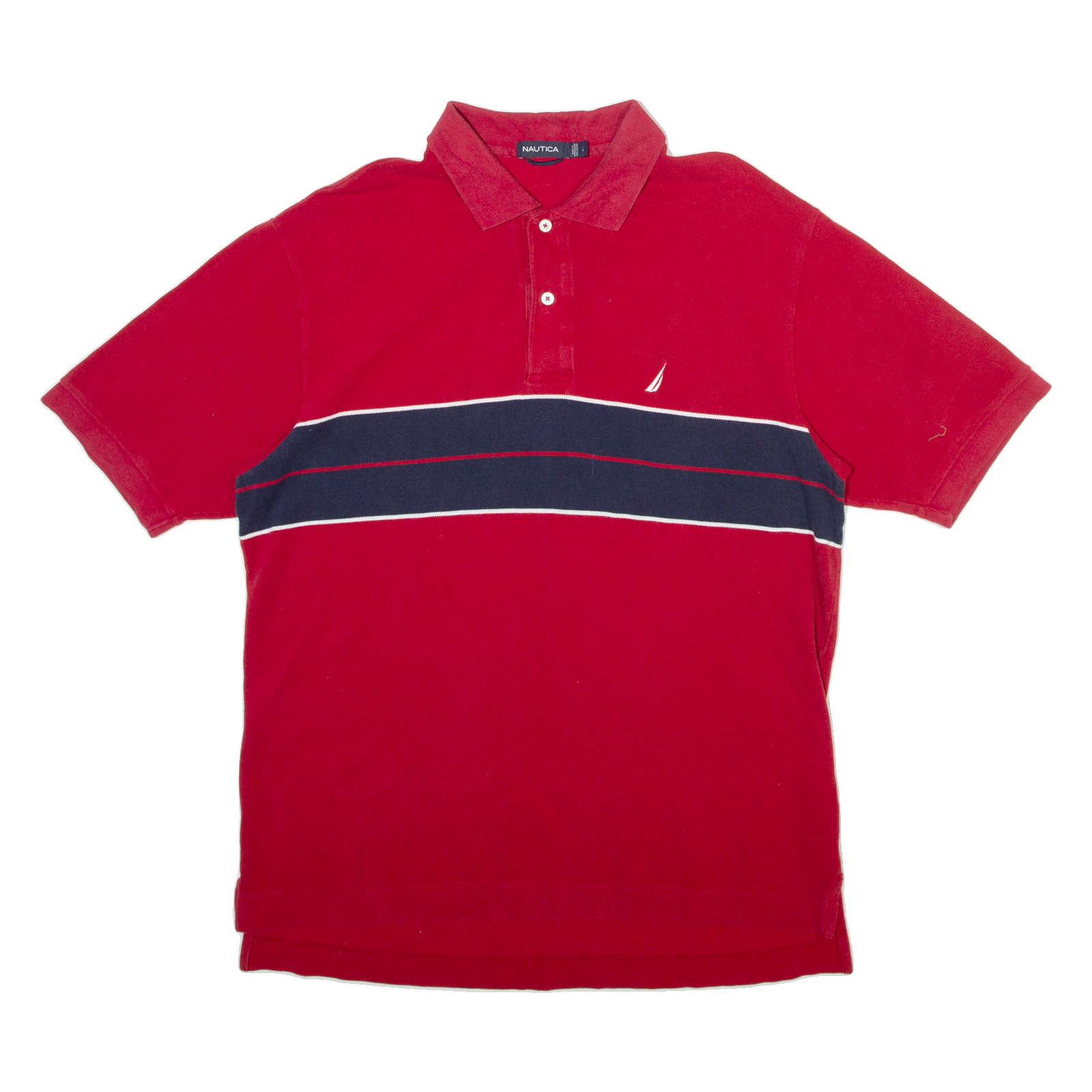 NAUTICA Mens Polo Shirt Red L Refurbished - N/A refurbished available on Cerqular