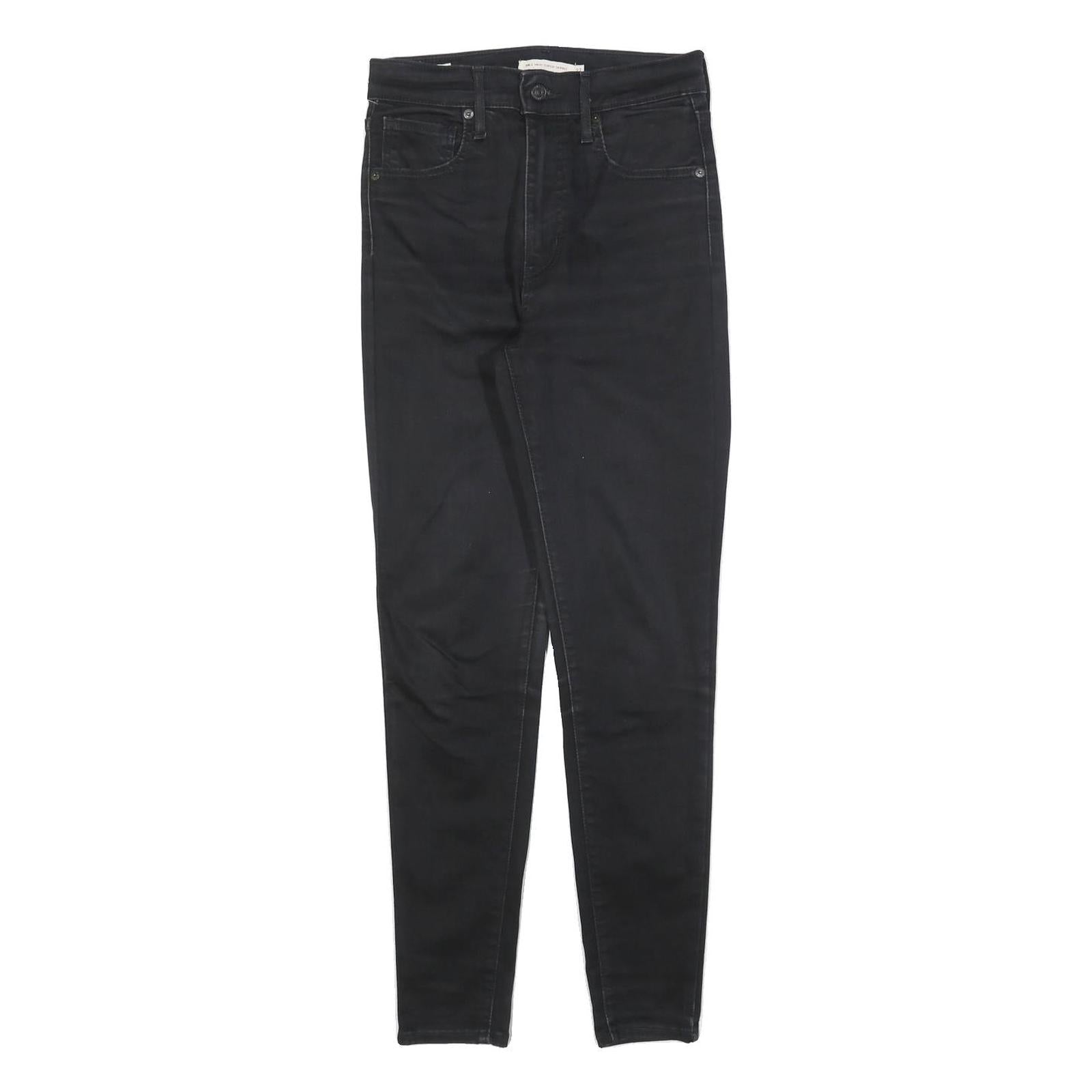 LEVI'S Womens Slim Black Denim Slim Jeans W27 L28 Stylish Cotton Blend Zip Refurbished - N/A refurbished available on Cerqular