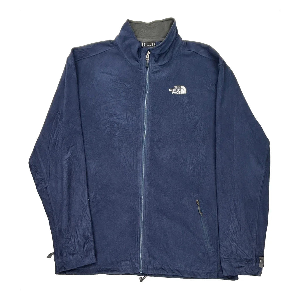 The North Face Fleece Jacket - 2XL Blue Polyester Refurbished - Thrifted (note: this is a term often used to describe second- refurbished available on Cerqular
