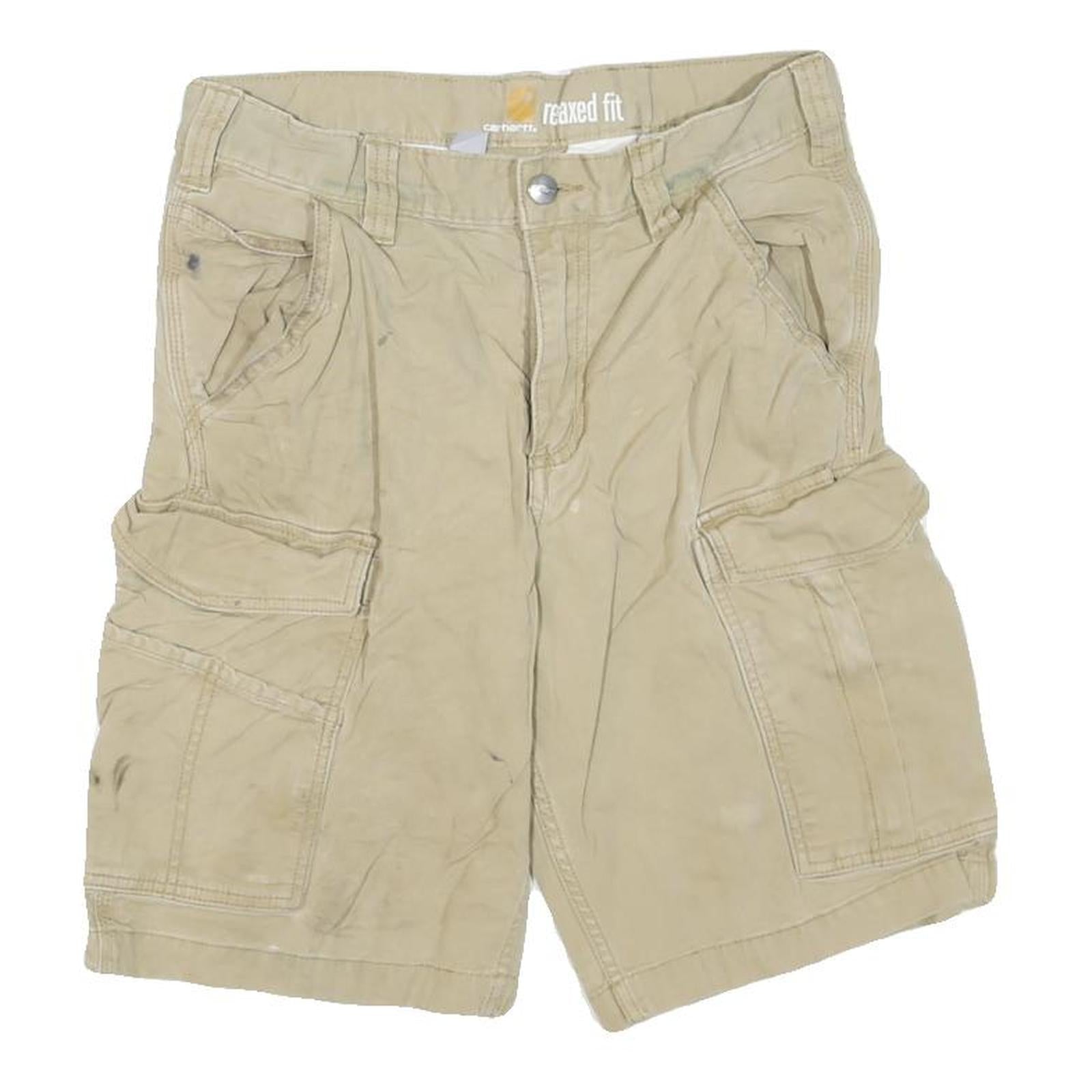 CARHARTT Mens Shorts Beige Casual Cargo Relaxed Fit M W30 Workwear Pockets Refurbished - N/A refurbished available on Cerqular