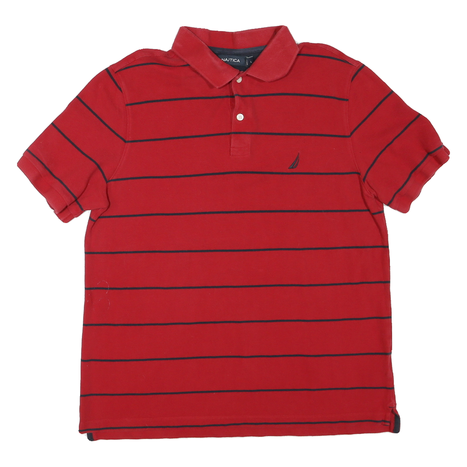 Buy NAUTICA Mens Red & Navy Striped Short Sleeve Polo Shirt L Classic Cotton Blend Refurbished - $28.59 NAUTICA Mens Red & Navy Striped Short Sleeve Polo Shirt L Classic Cotton Blend Refurbished - N/A refurbished available on Cerqular
