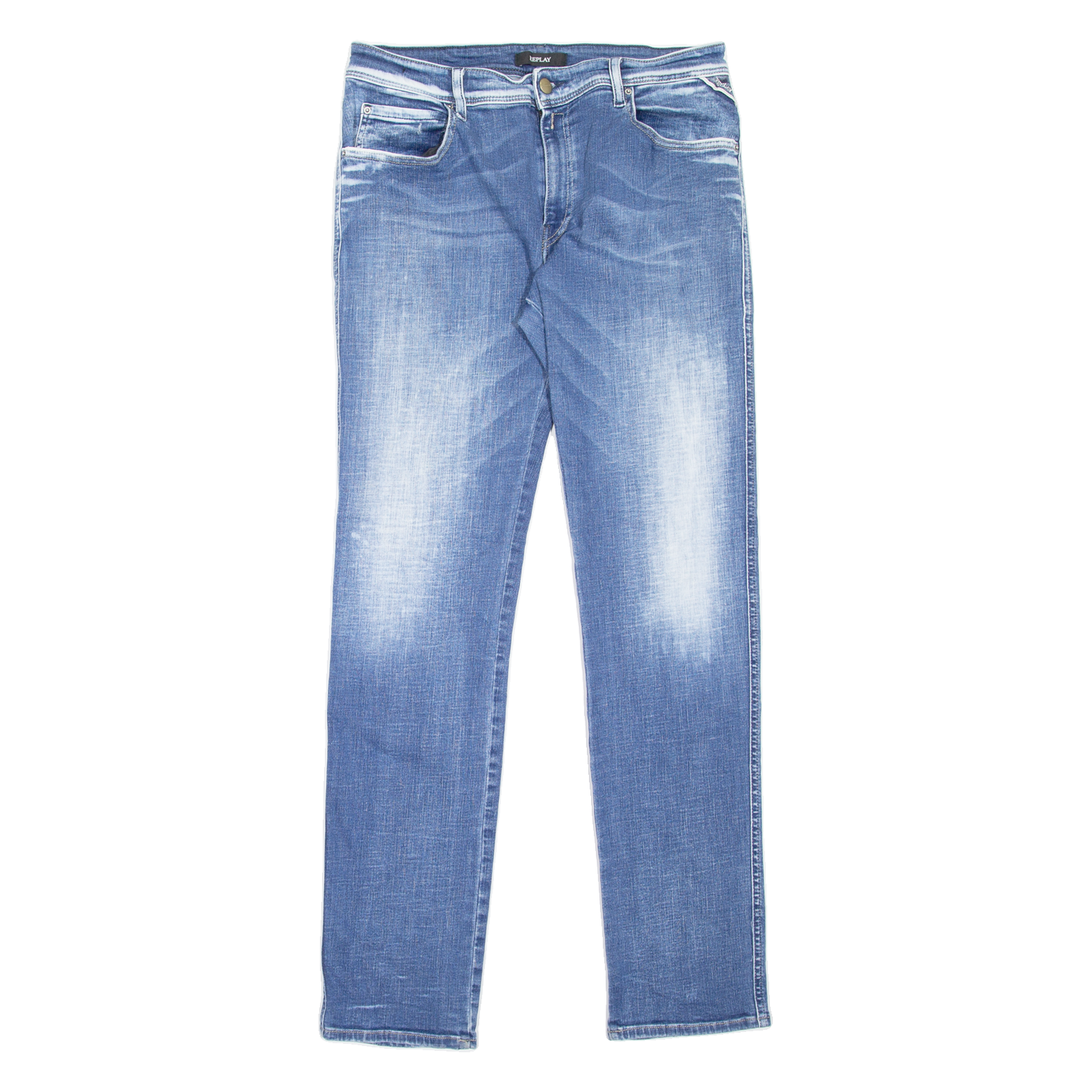 REPLAY Kelli Gray Womens Jeans Blue Slim Straight Stone Wash W30 L32 Refurbished - N/A refurbished available on Cerqular