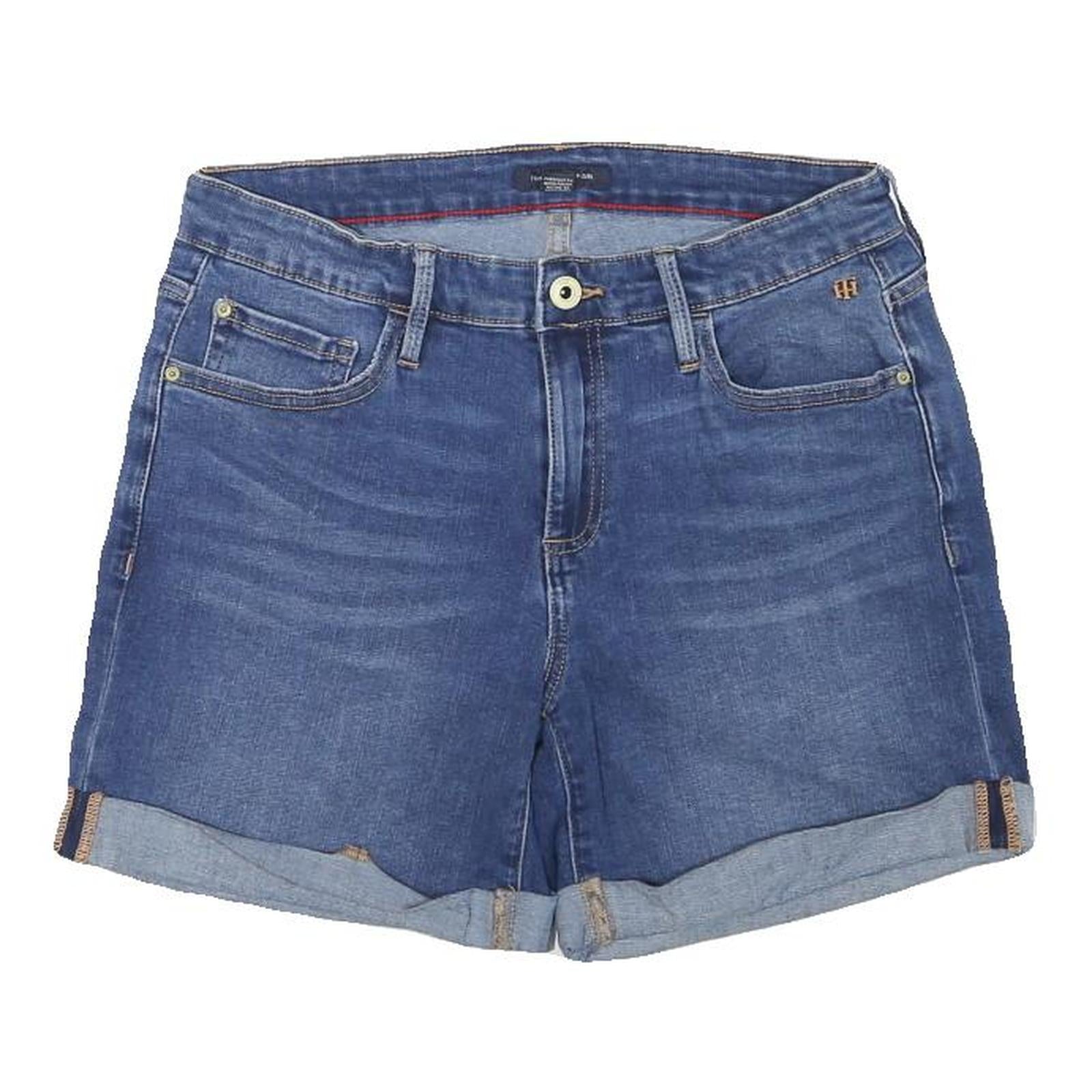 TOMMY HILFIGER Womens Shorts Blue Denim Casual M W28 Folded Hem Pocket Details Refurbished - N/A refurbished available on Cerqular