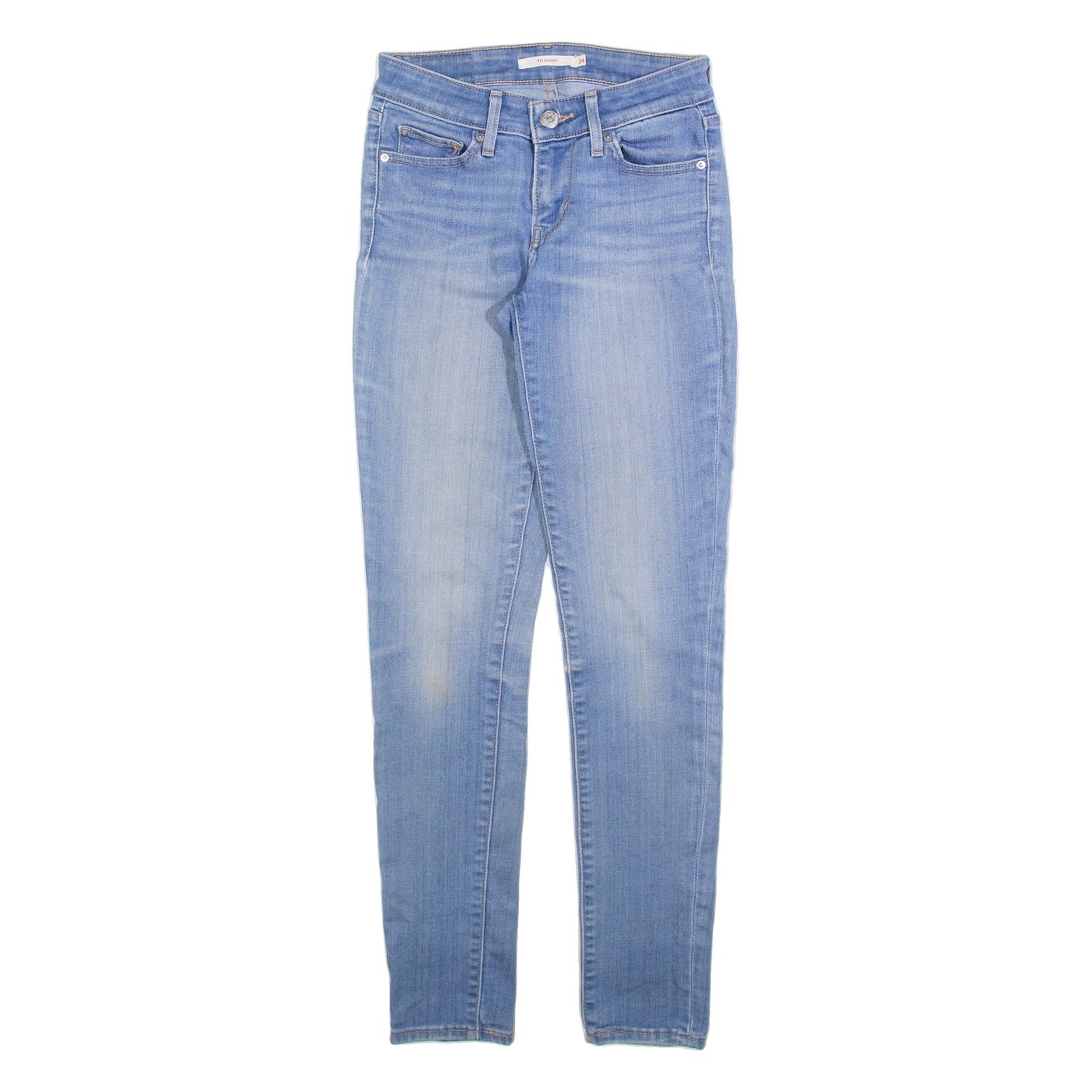 LEVI'S 711 Womens Jeans Blue Slim Skinny W24 L30 Refurbished - N/A refurbished available on Cerqular