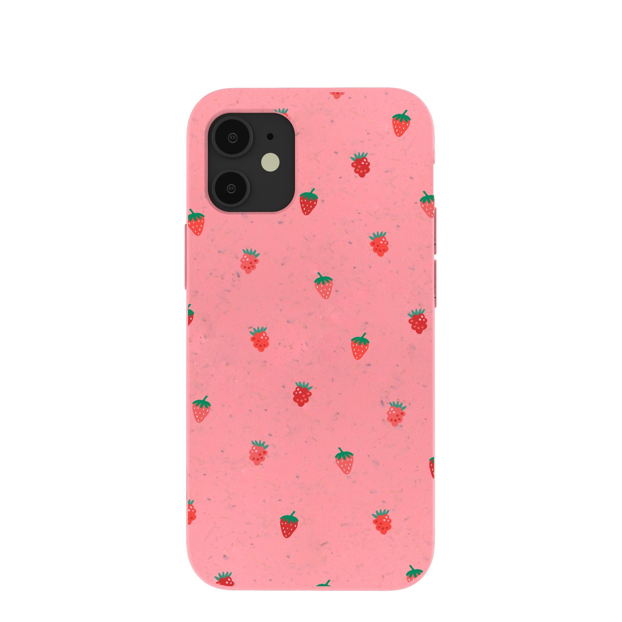 Bubblegum Pink Summer Berries iPhone 12 Mini Case Refurbished - Pela Case refurbished available on Cerqular
