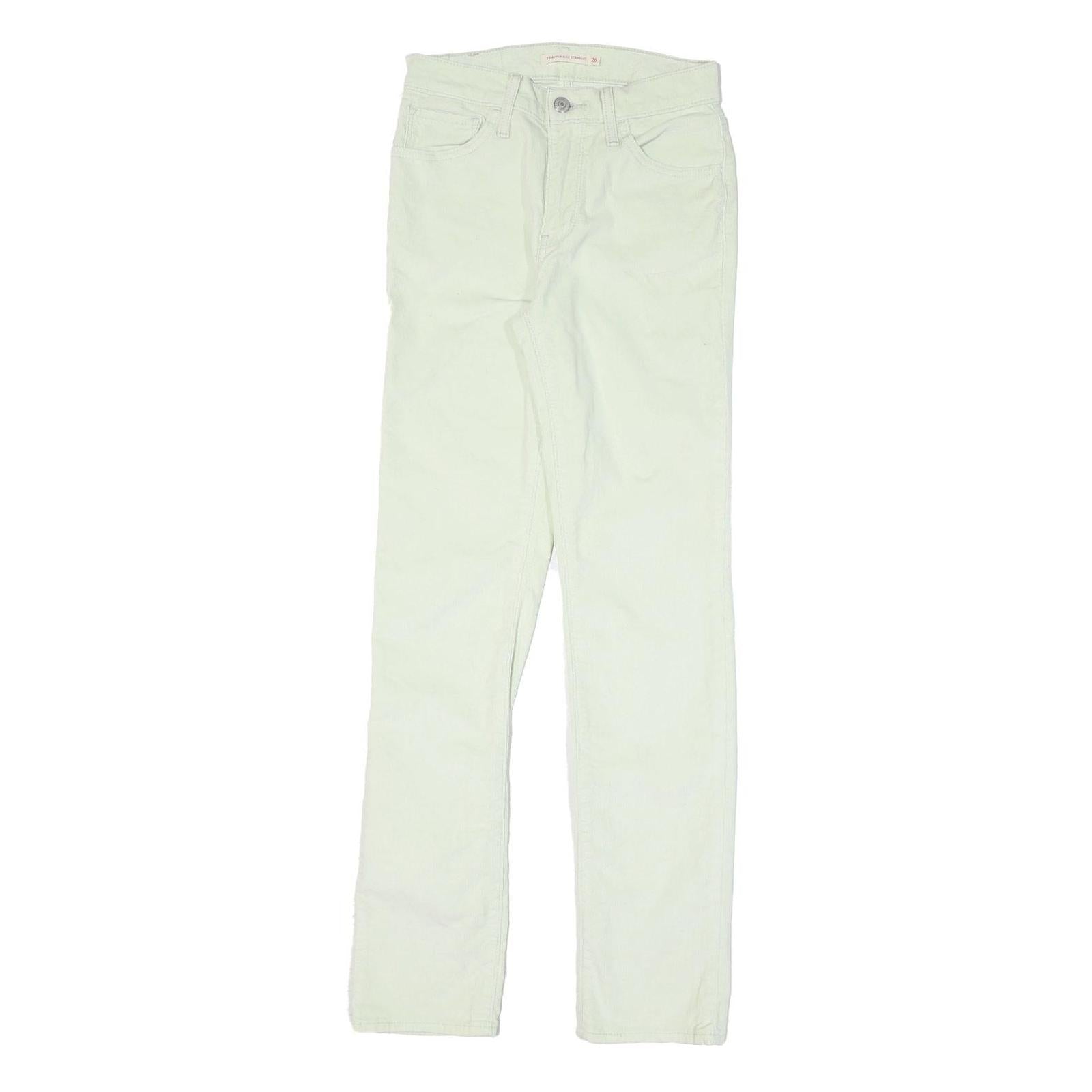 LEVI'S Womens Cotton Blend White Slim Skinny Trousers W26 L31 Stylish Crisp Refurbished - N/A refurbished available on Cerqular