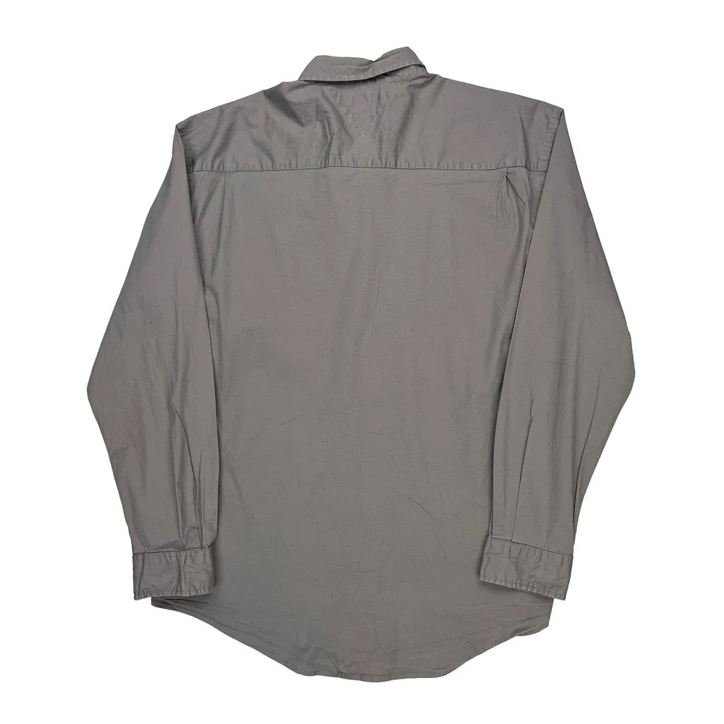 Tommy Hilfiger Shirt - 2XL Grey Cotton Refurbished - Thrifted (note: this is a term often used to describe second- refurbished available on Cerqular