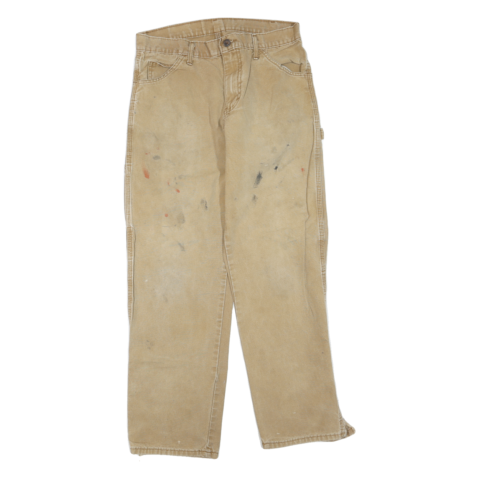 DICKIES Mens Jeans Beige Regular Straight Denim Medium W30 L28 Workwear Durable Refurbished - N/A refurbished available on Cerqular