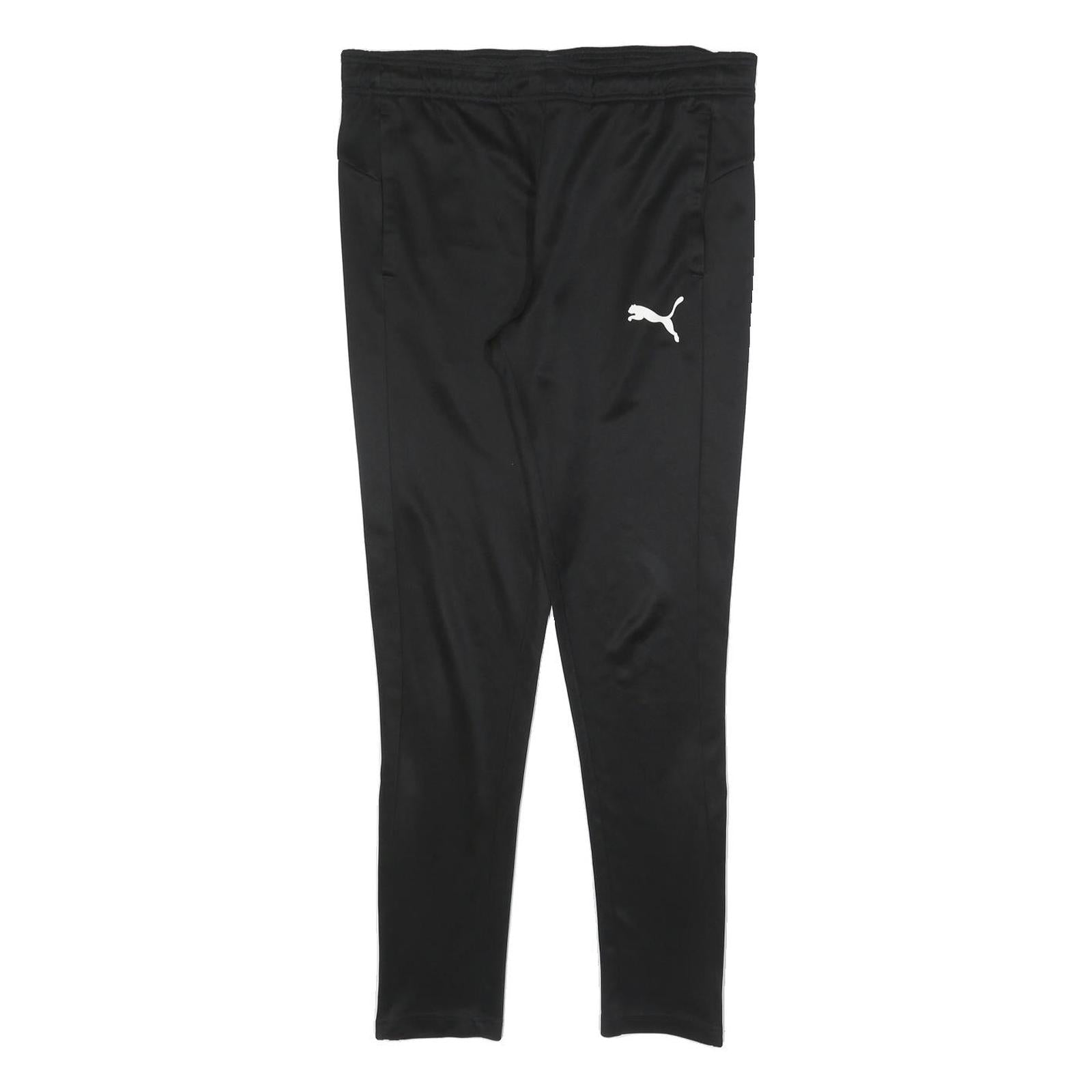 PUMA Mens Joggers Black S W32 L28 Polyester Blend Slim Tapered Fit Sports Refurbished - N/A refurbished available on Cerqular