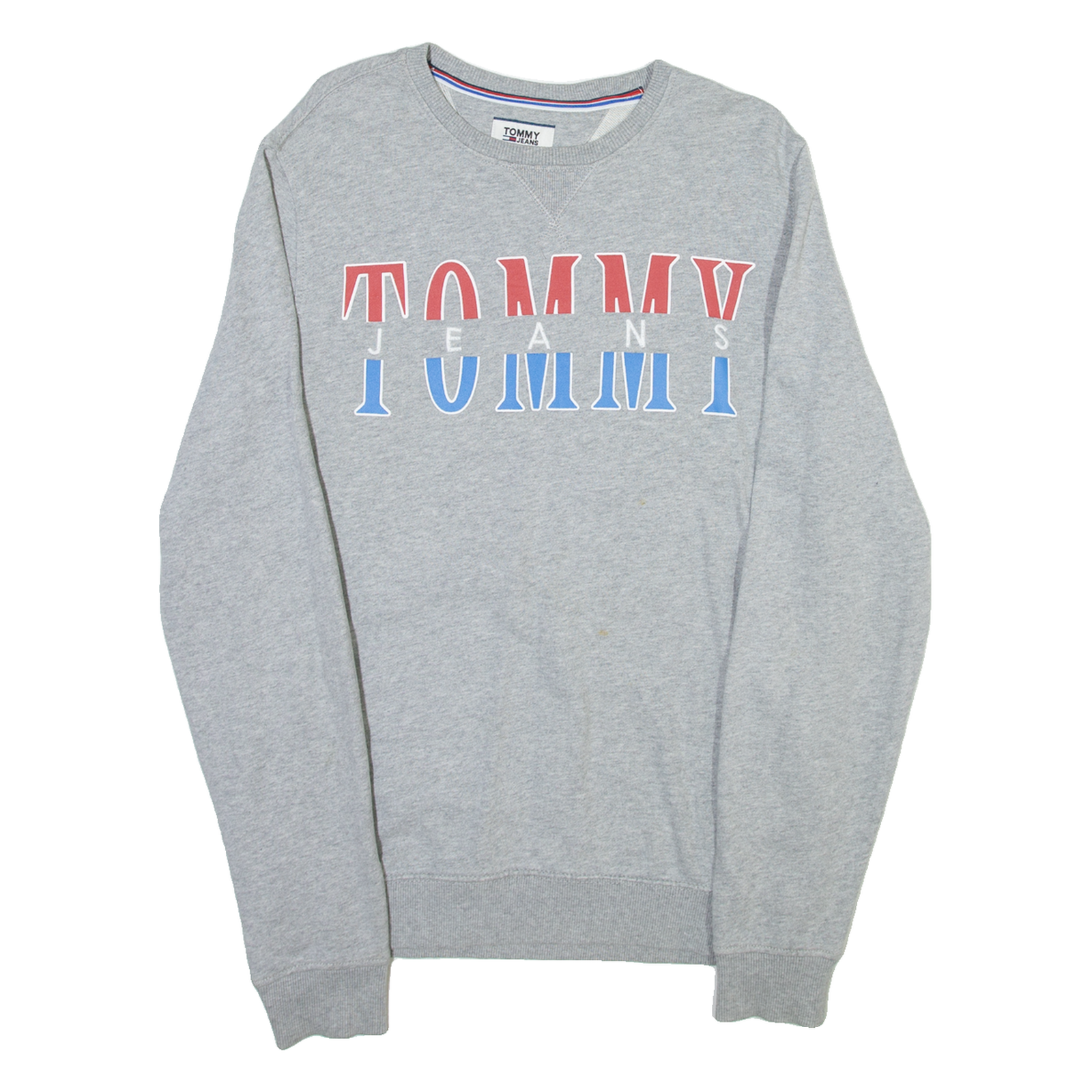 TOMMY JEANS Mens Sweatshirt Grey Crew Neck S Refurbished - N/A refurbished available on Cerqular
